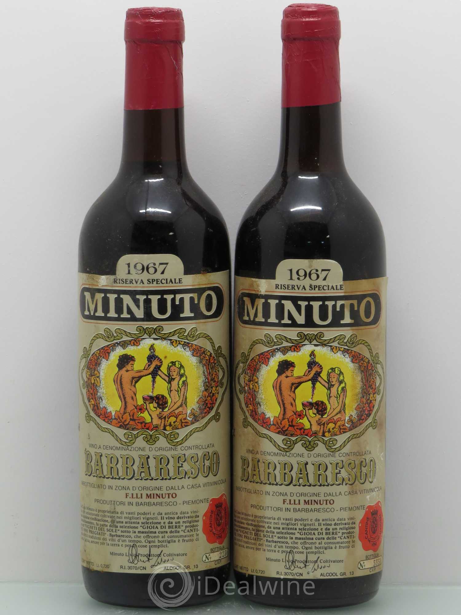 Barbaresco DOCG Minuto reserve speciale 1967 - Posten von 2 Flaschen - 0