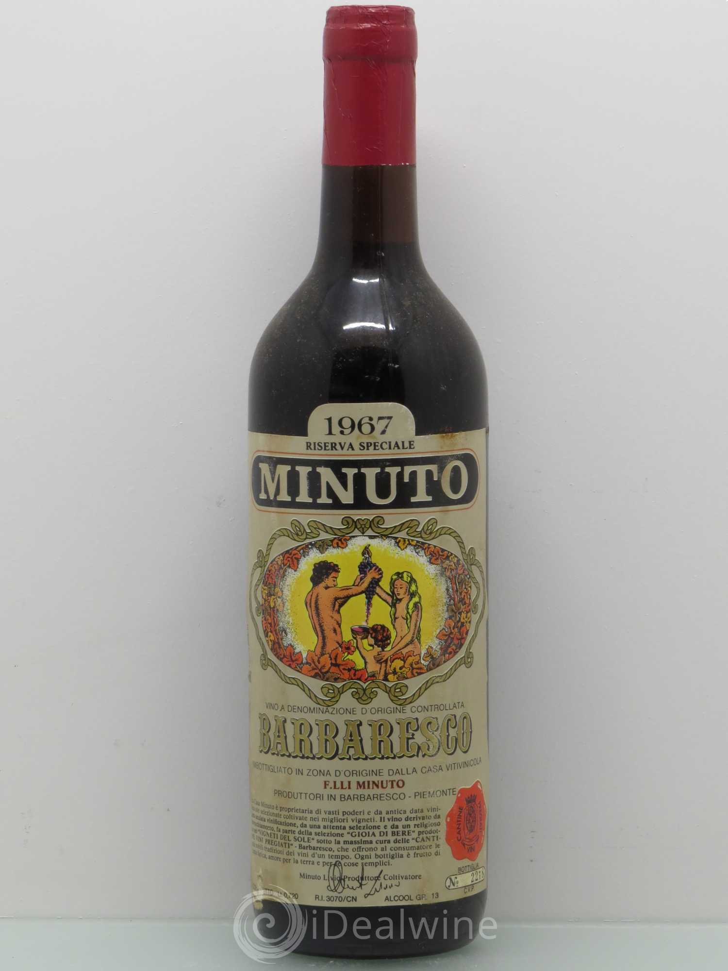 Barbaresco DOCG Minuto reserve speciale 1967 - Posten von 1 Flasche - 0