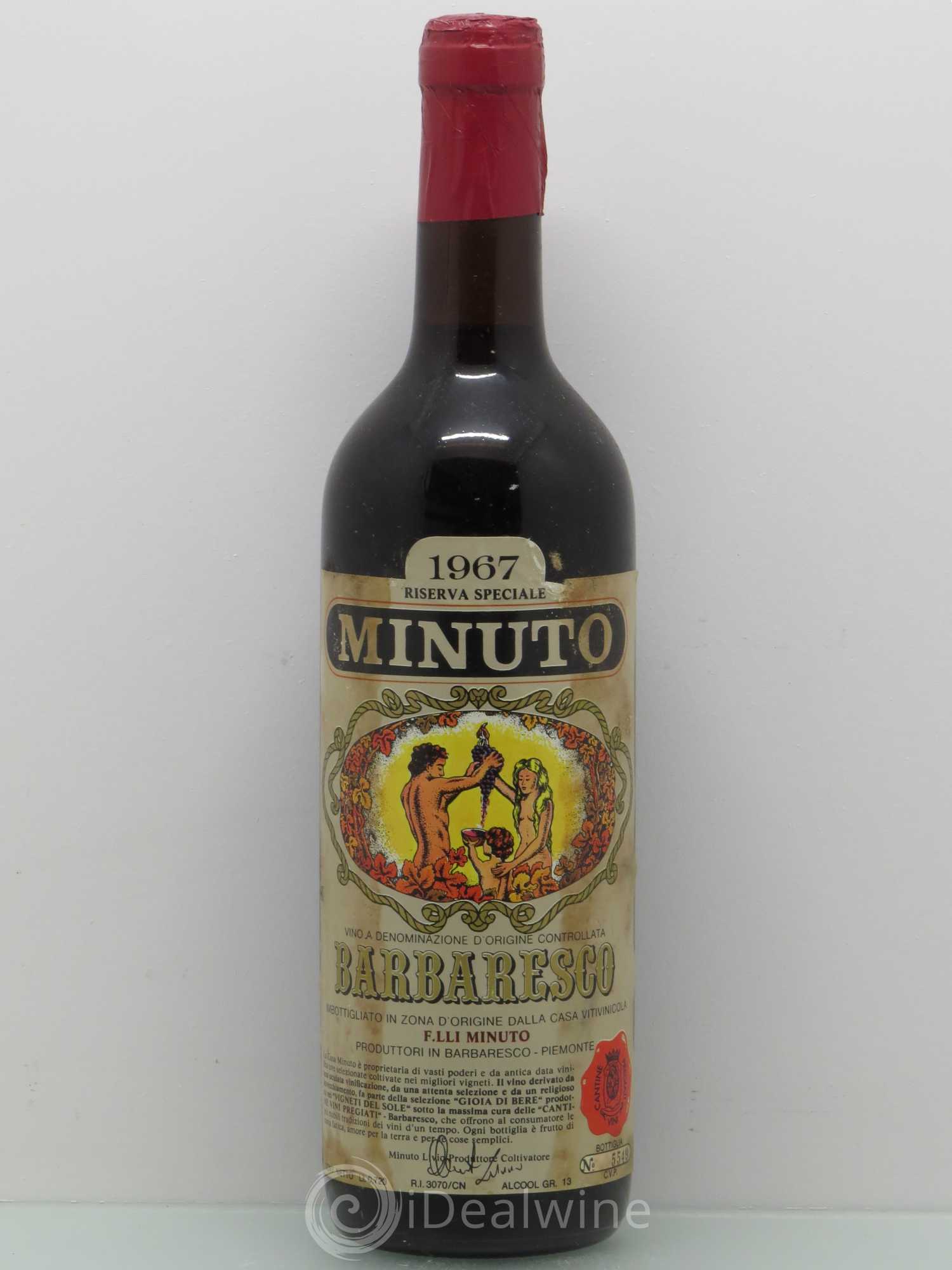 Barbaresco DOCG Minuto reserve speciale 1967 - Posten von 1 Flasche - 0