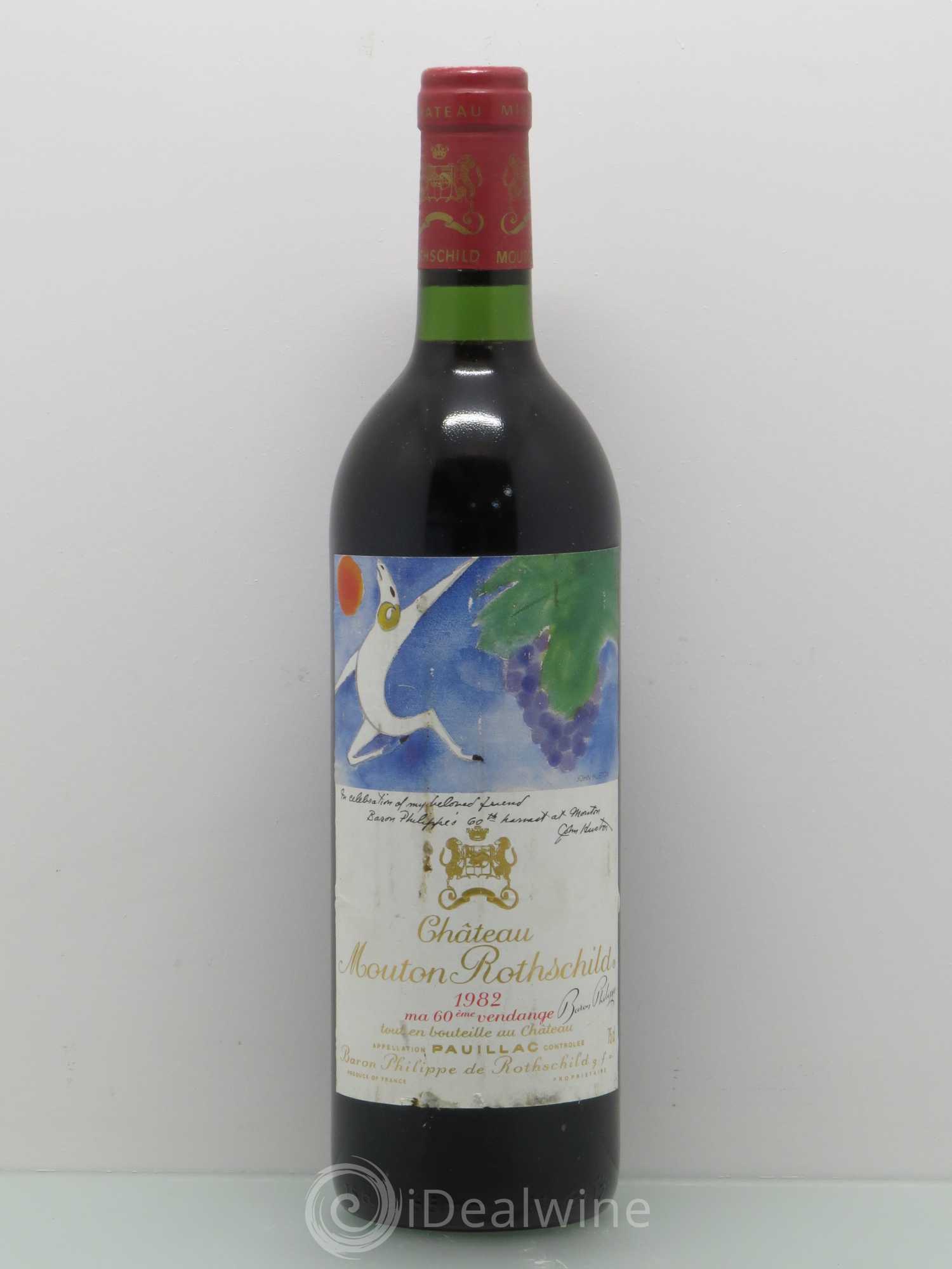 Château Mouton Rothschild 1er Grand Cru Classé 1982 - Lot de 1 bouteille - 0