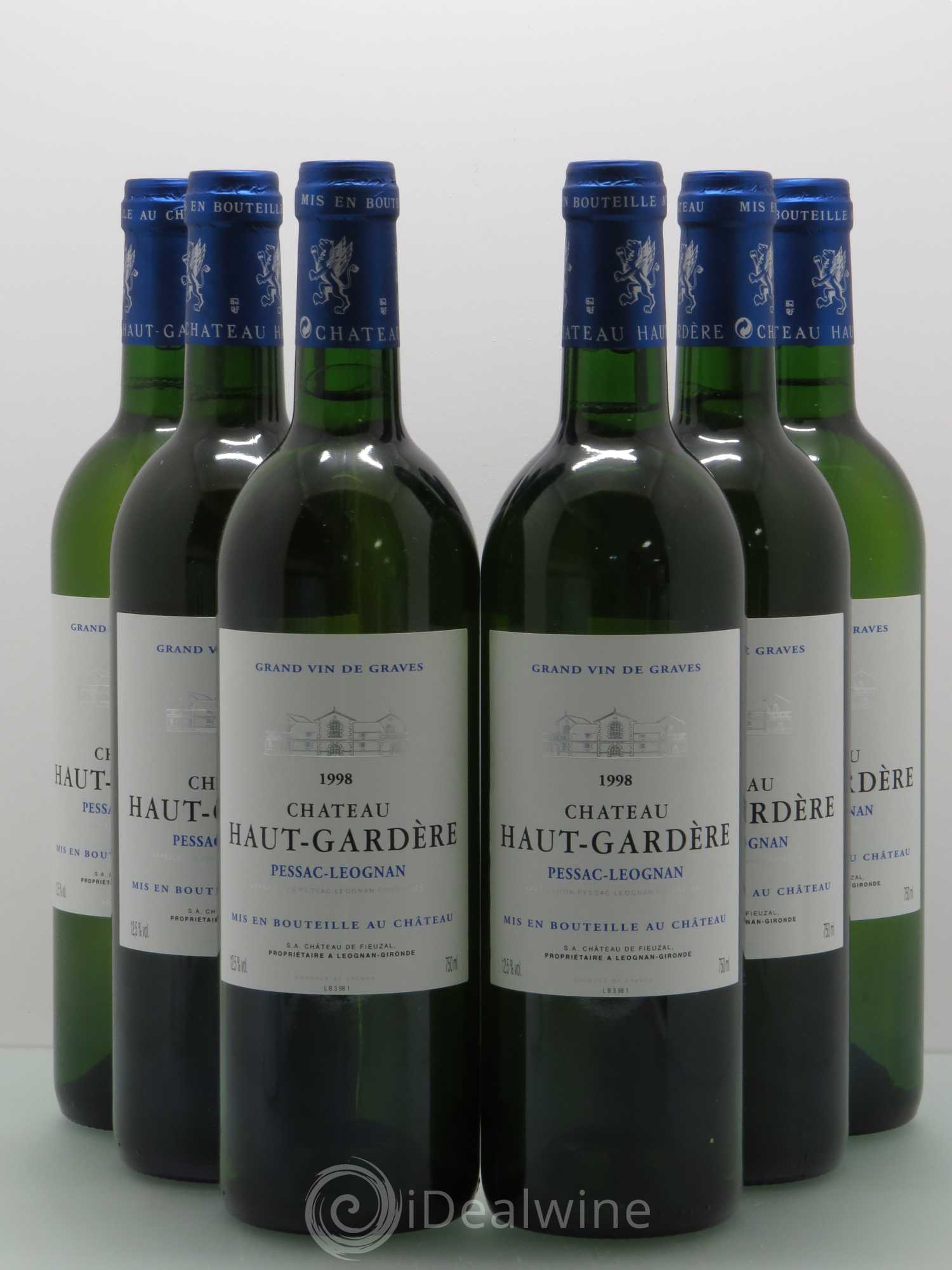 Château Haut-Gardère 1998 - Lot de 6 bouteilles - 0