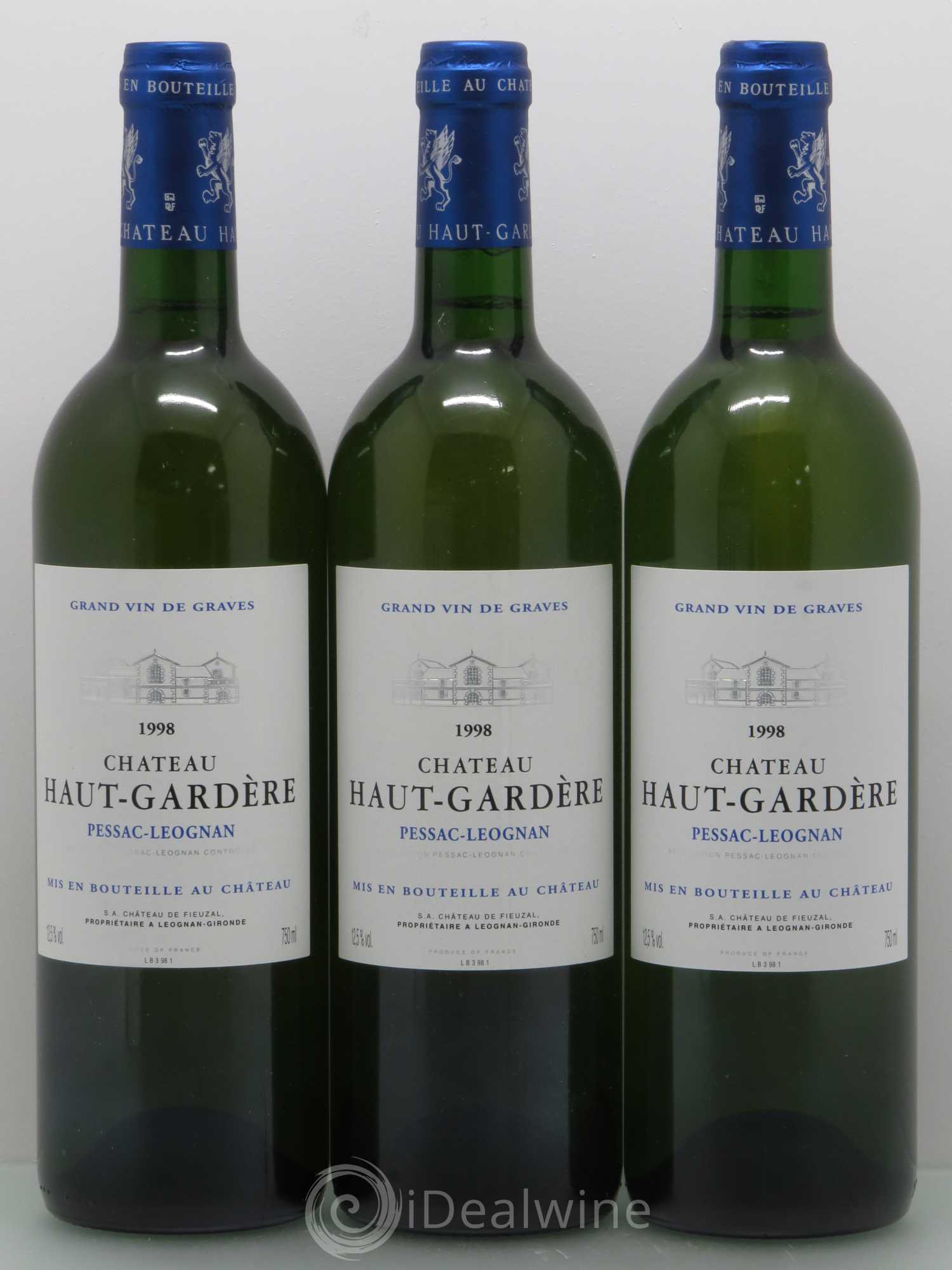 Château Haut-Gardère 1998 - Lot de 3 bouteilles - 0