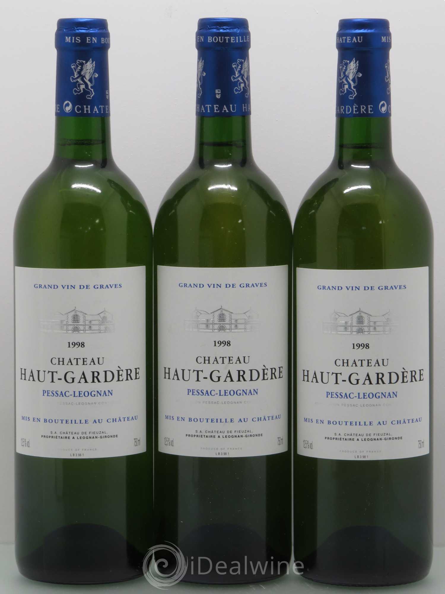 Château Haut-Gardère 1998 - Lot de 3 bouteilles - 0