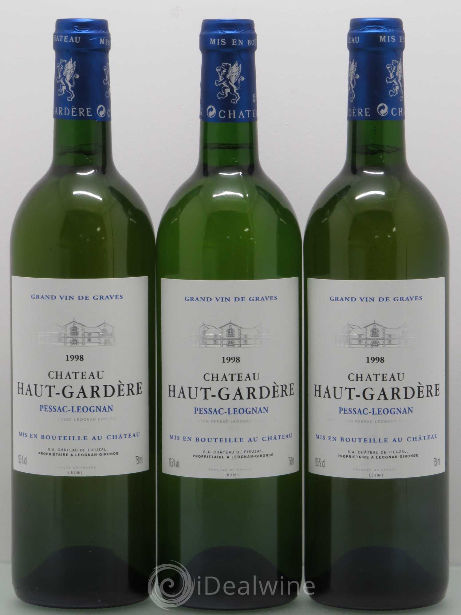 Château Haut-Gardère 1998 - Lot de 3 bouteilles - 0