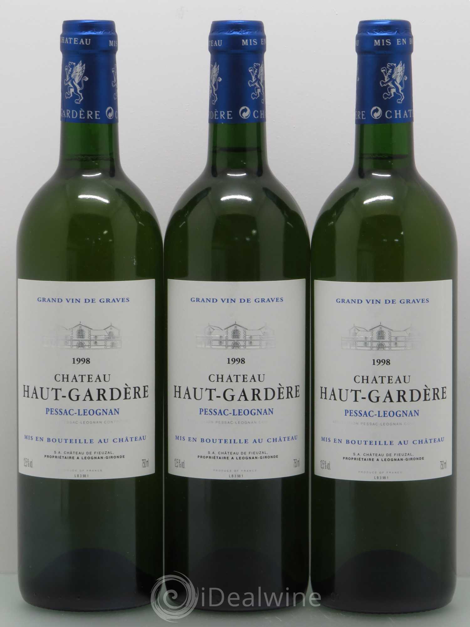 Château Haut-Gardère 1998 - Lot de 3 bouteilles - 0