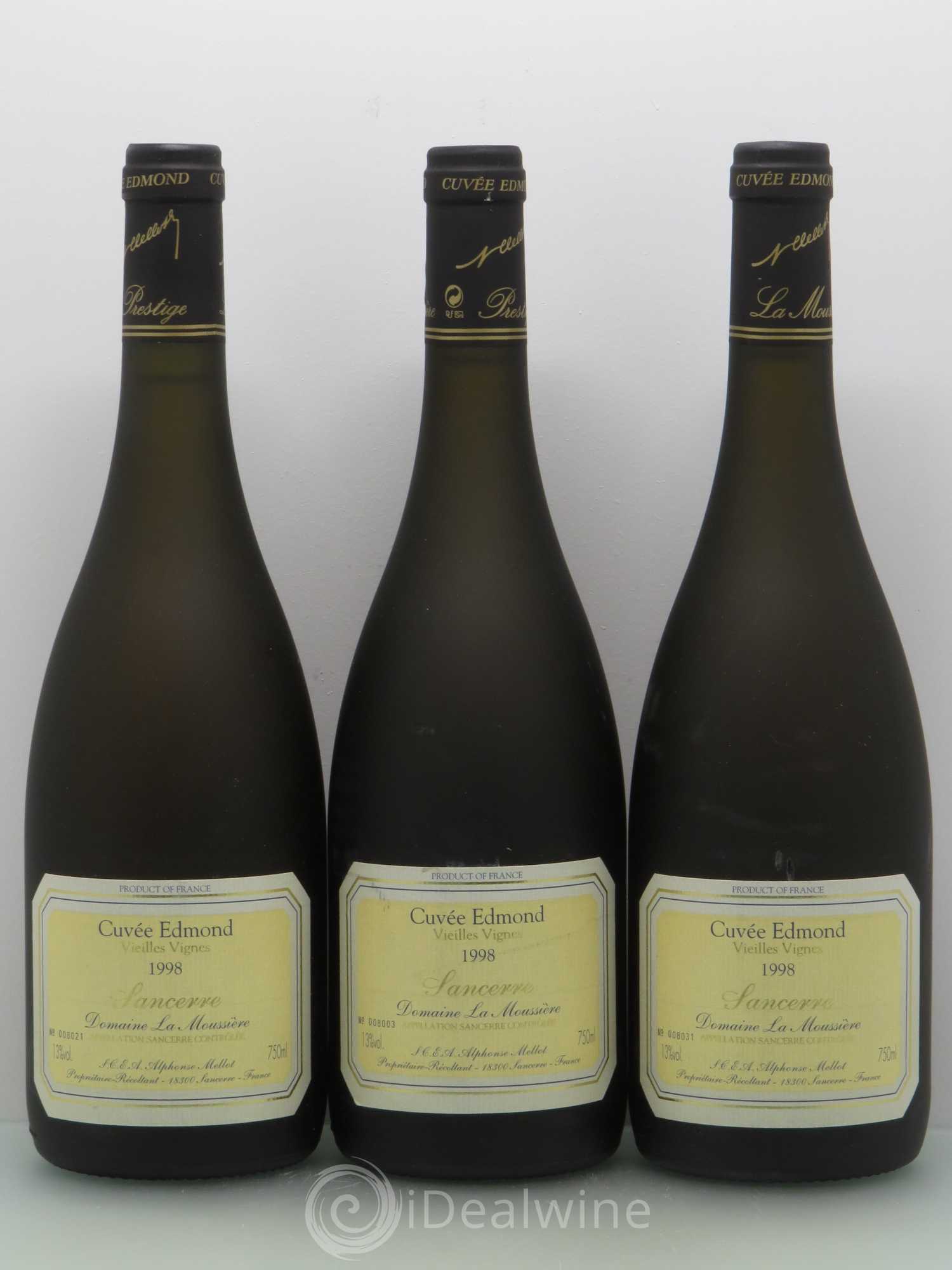 Sancerre Cuvée Edmond Alphonse Mellot 1998 - Lot de 3 bouteilles - 0