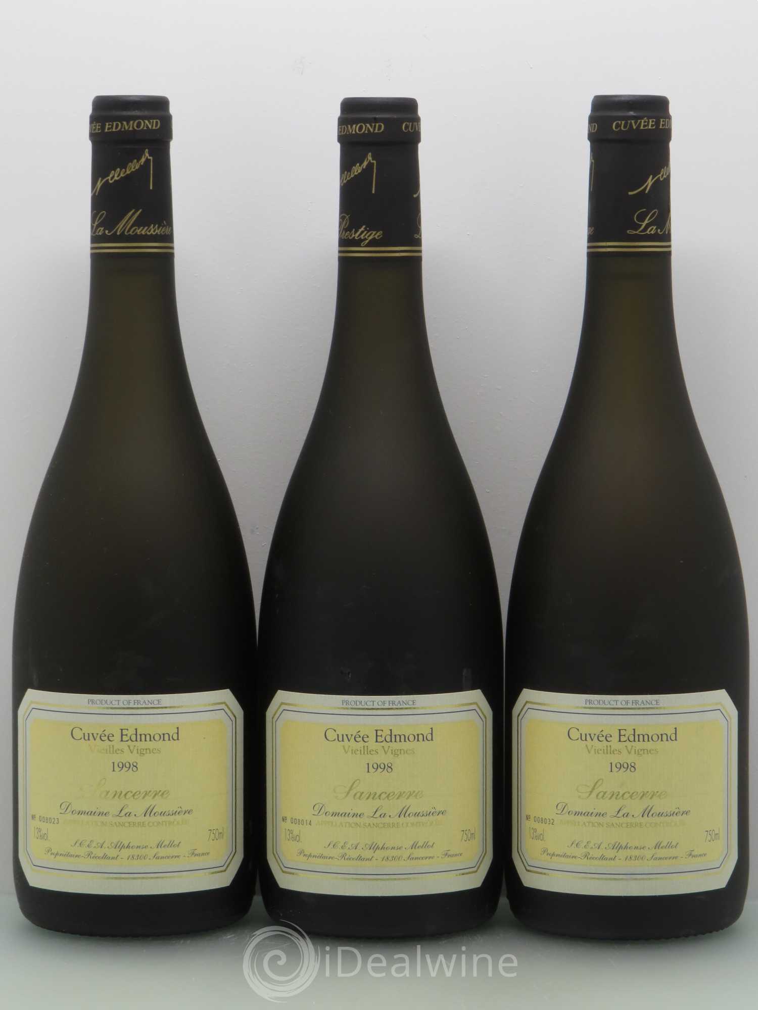 Sancerre Cuvée Edmond Alphonse Mellot 1998 - Lot de 3 bouteilles - 0