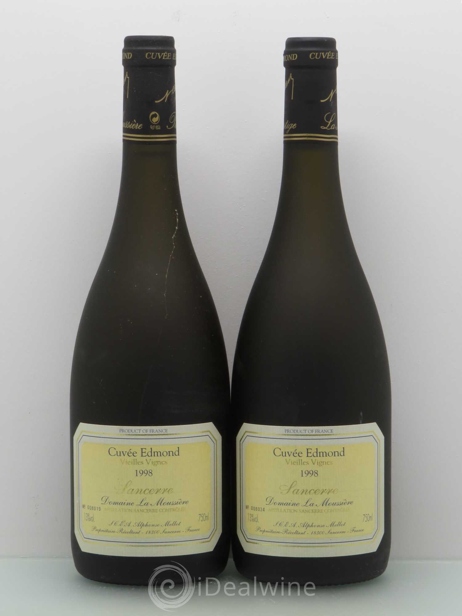 Sancerre Cuvée Edmond Alphonse Mellot 1998 - Lot de 2 bouteilles - 0