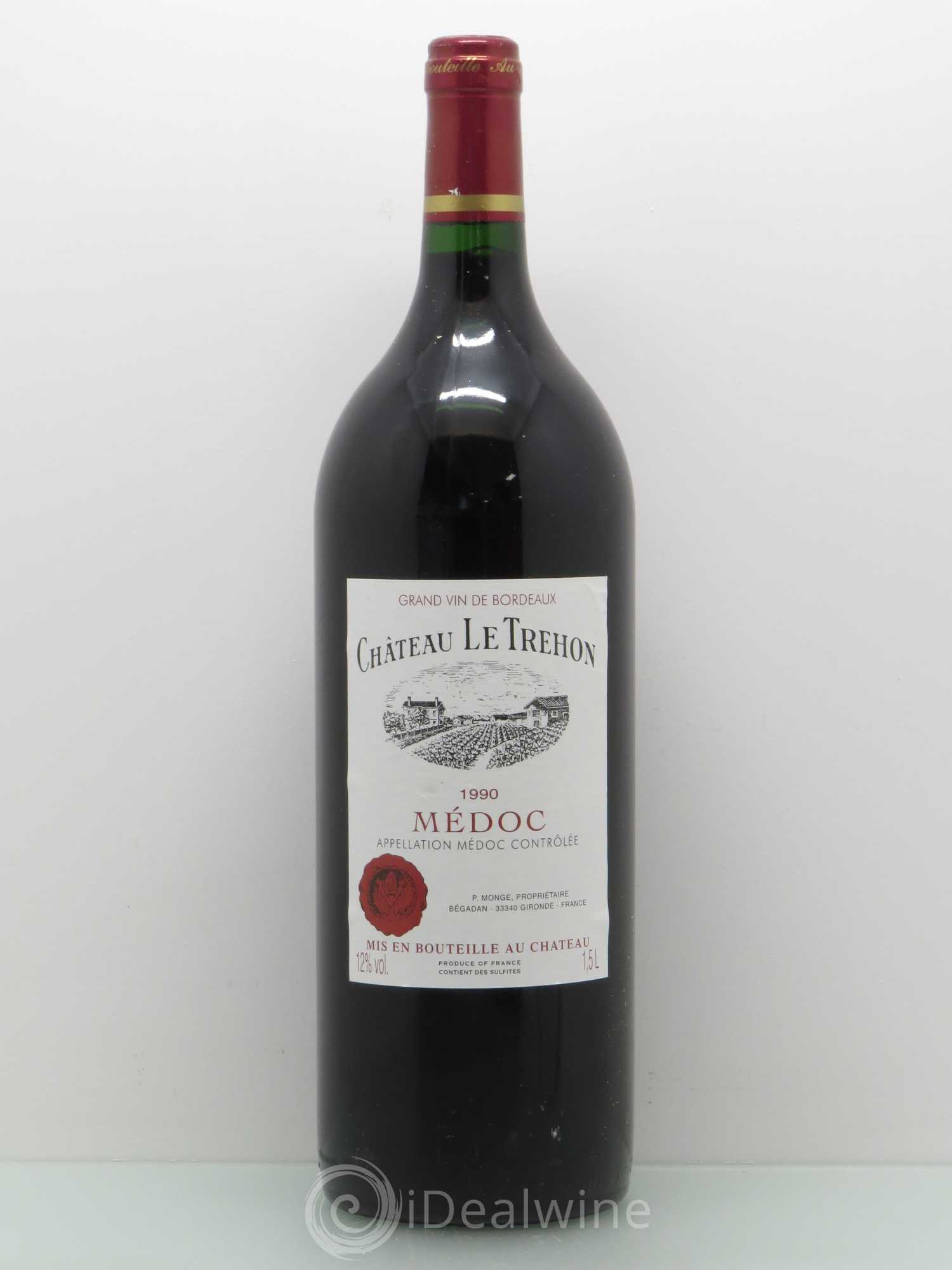 Bordeaux Le Trehon Medoc 1990 - Lot de 1 magnum - 0