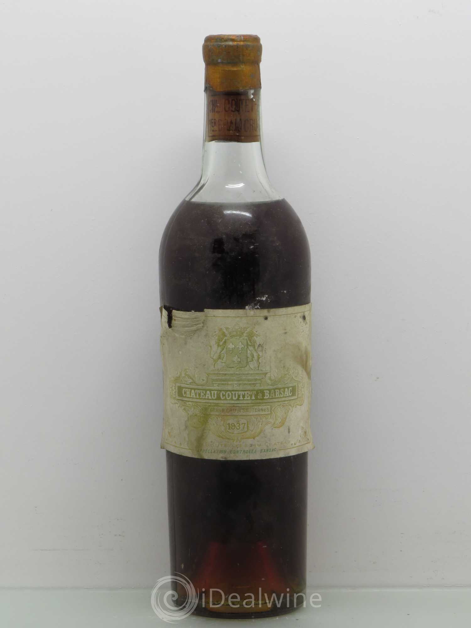 Château Coutet 1er Grand Cru Classé 1937 - Lotto di 1 bottiglia - 0