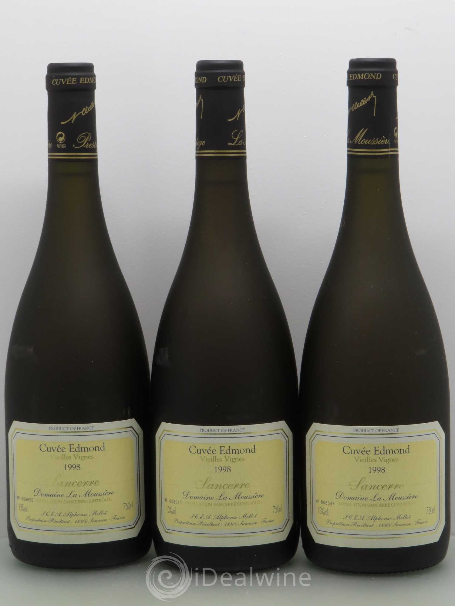 Sancerre Cuvée Edmond Alphonse Mellot 1998 - Posten von 3 Flaschen - 0