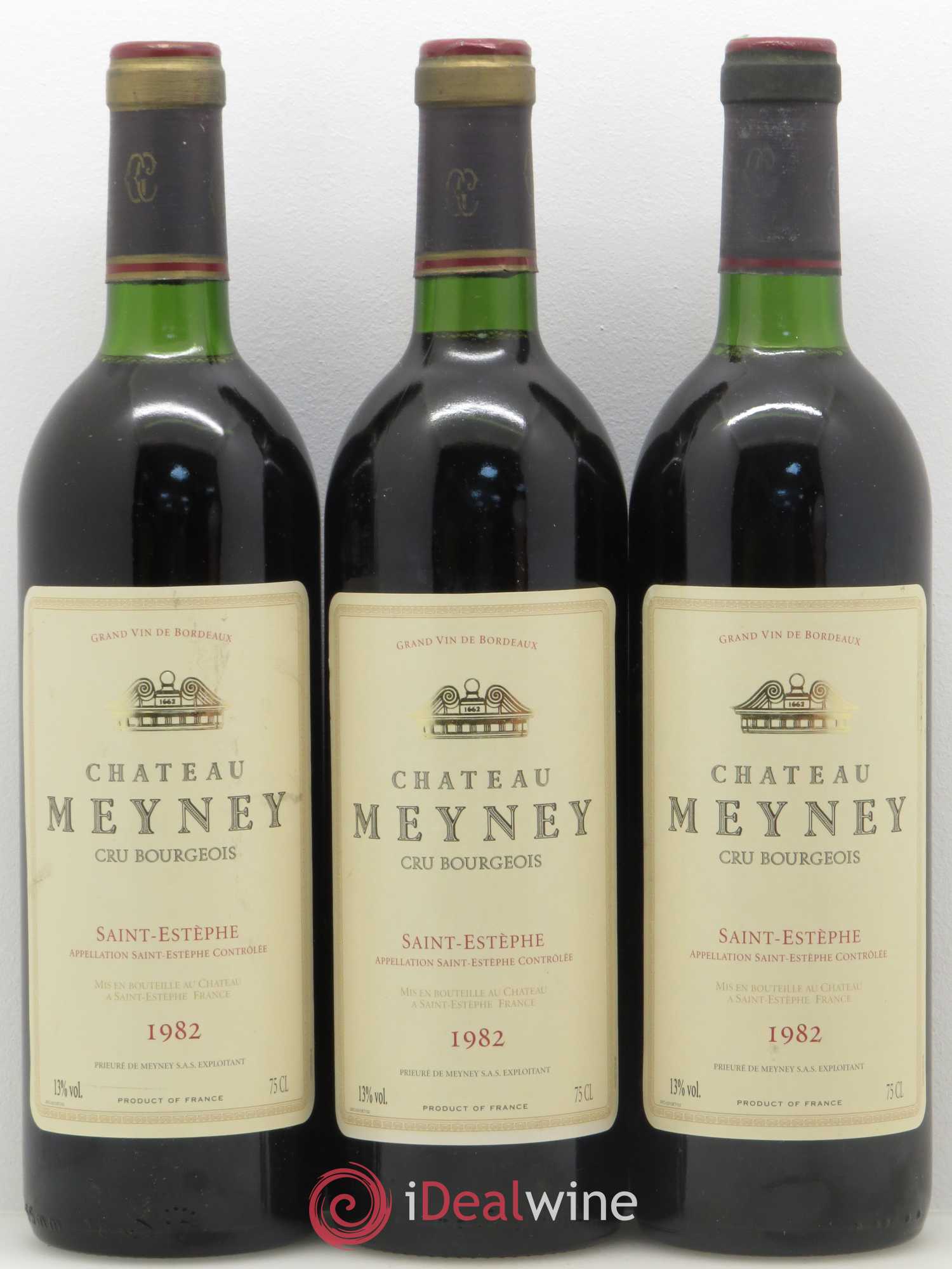 Château Meyney 1982 - Lot de 3 bouteilles - 0