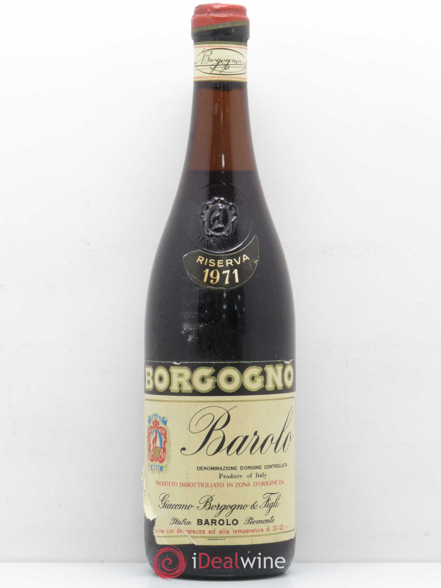 Barolo Giacomo Borgogno 1971 - Lot de 1 bouteille - 0