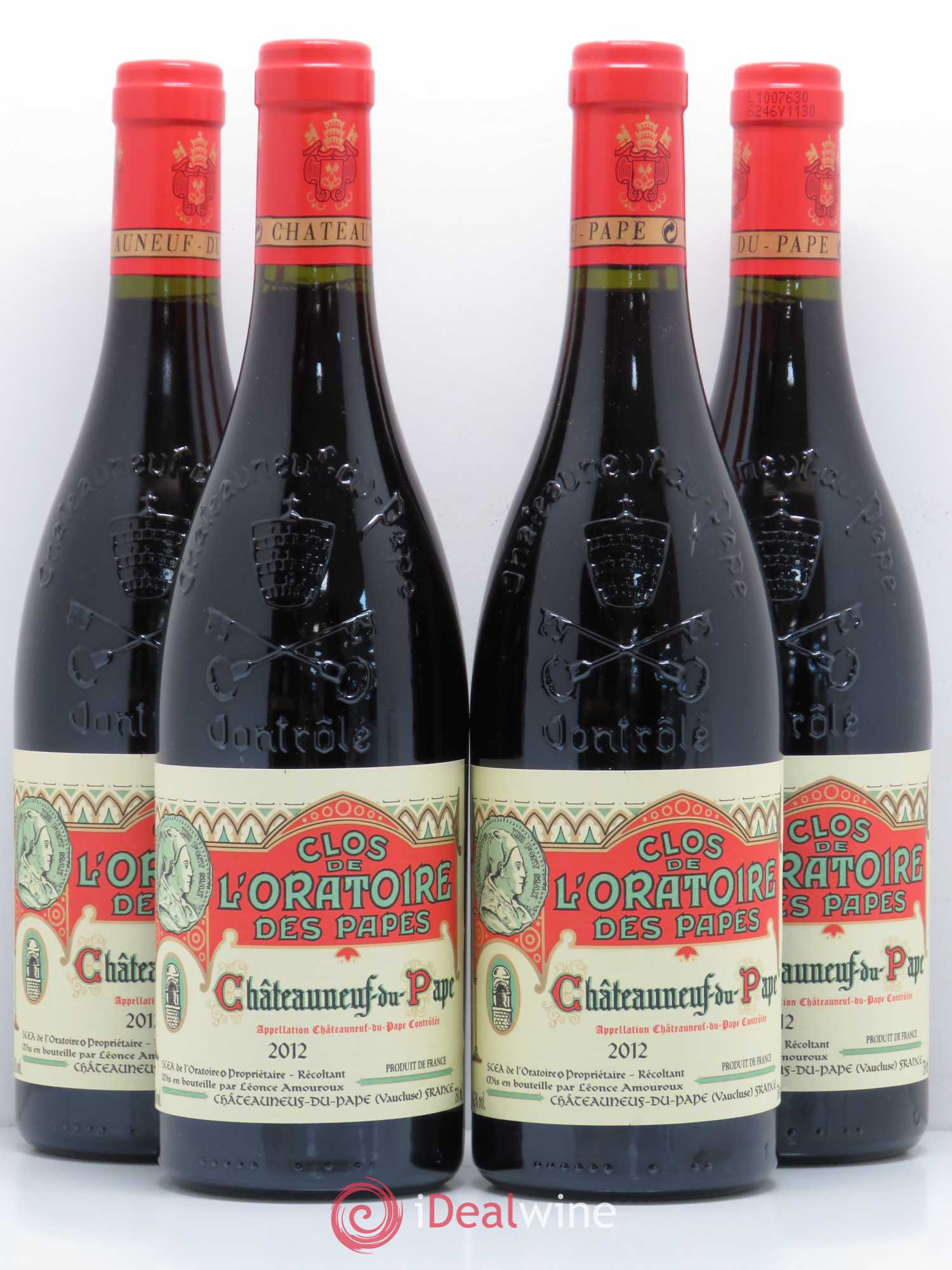Châteauneuf-du-Pape Clos de l'Oratoire des Papes 2012 - Lot de 4 bouteilles - 0