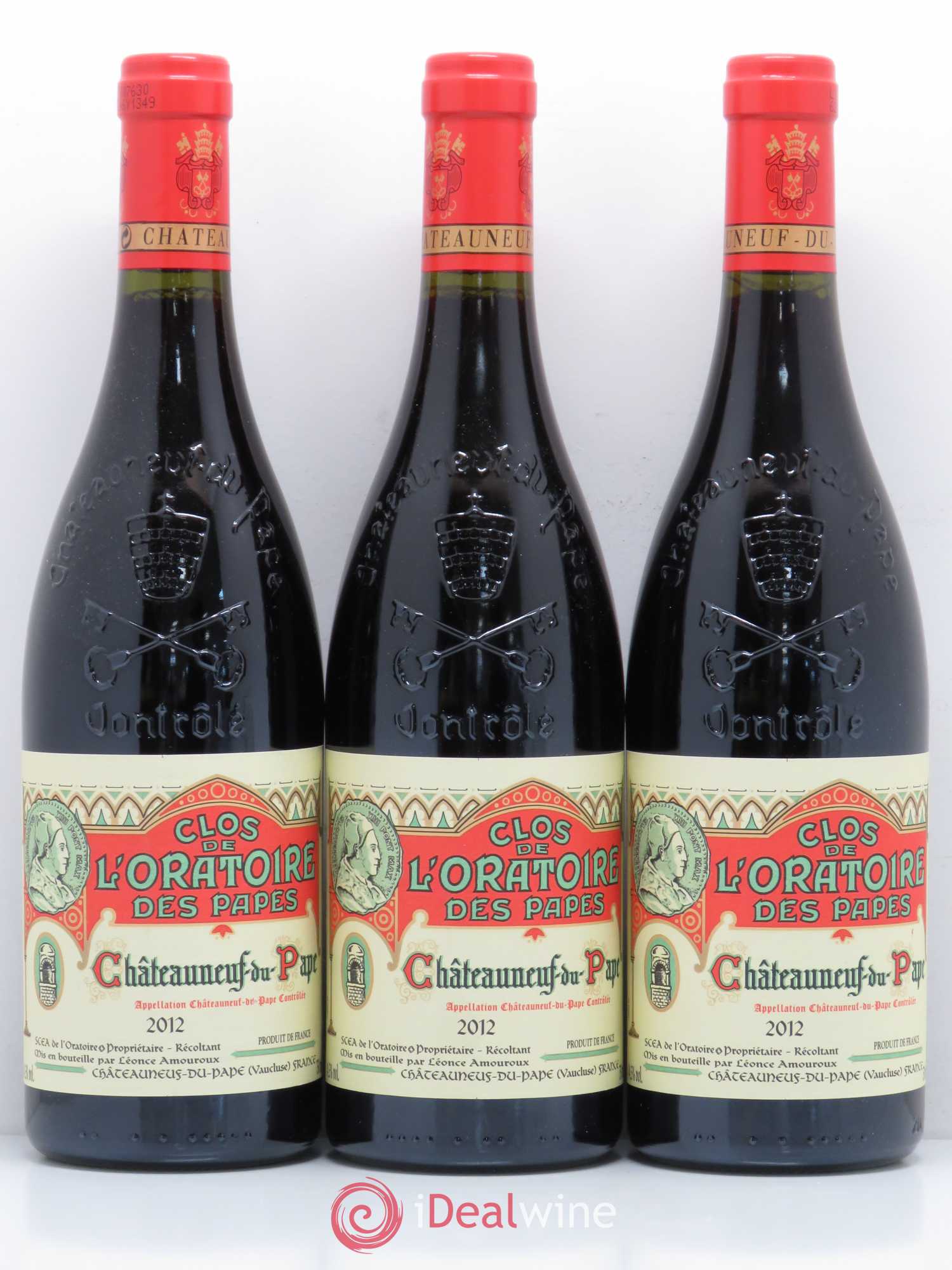 Châteauneuf-du-Pape Clos de l'Oratoire des Papes 2012 - Lot de 3 bouteilles - 0