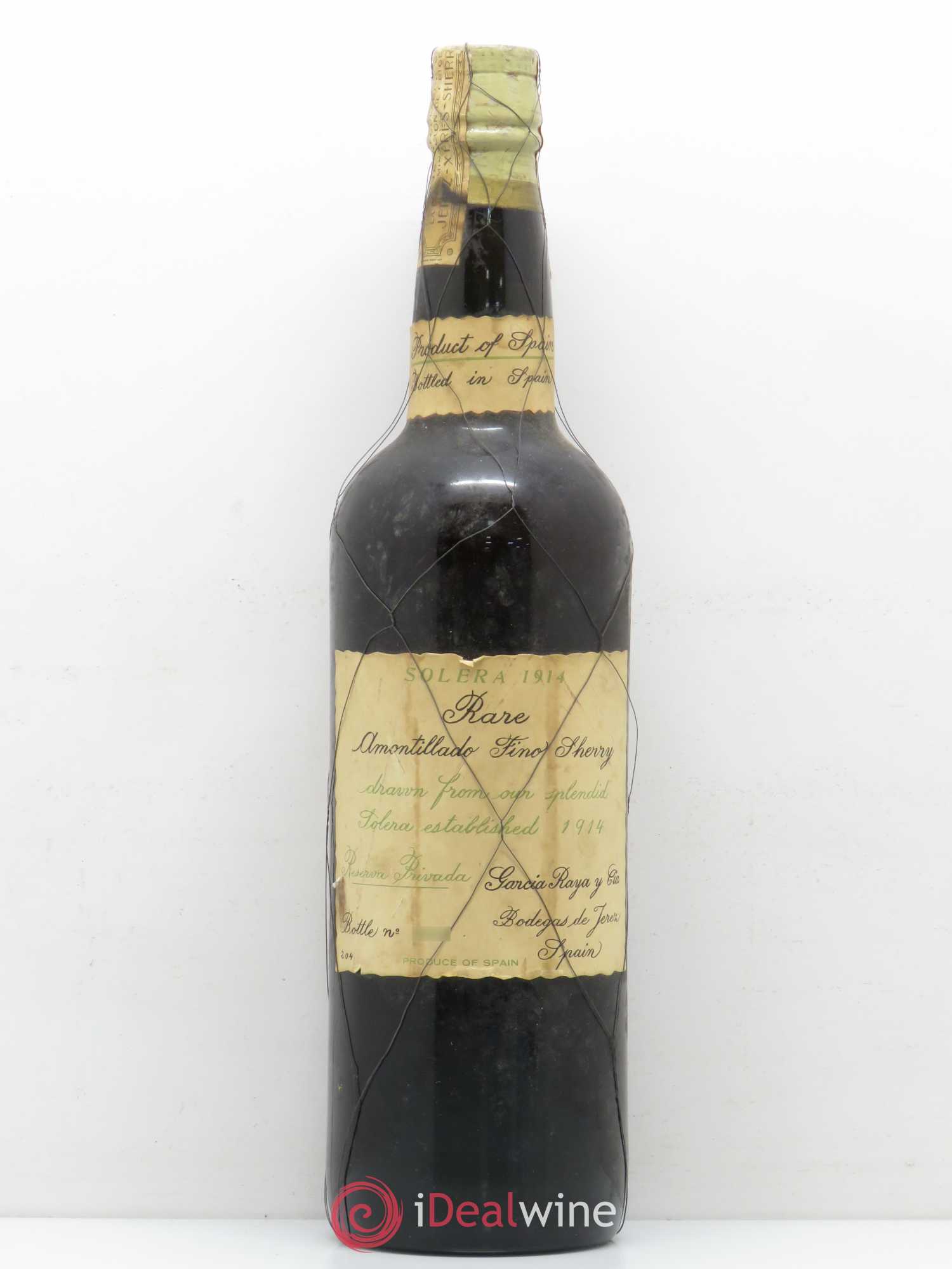 Divers Espagne Garcia Raya Solera 1914 Amontillado Sherry - Posten von 1 Flasche - 0