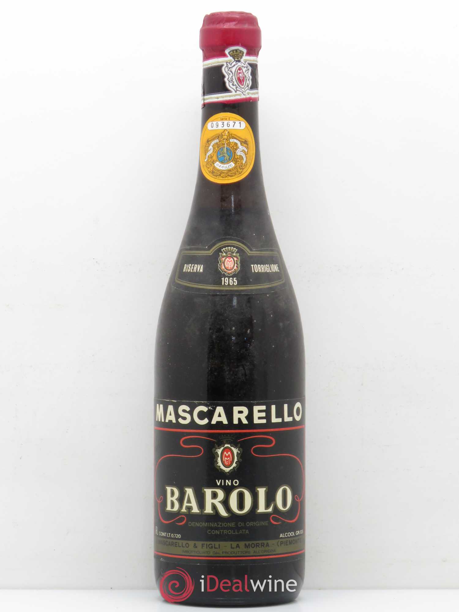 Barolo Mascarello Riserva Torriglione 1965 - Lot de 1 bouteille - 0