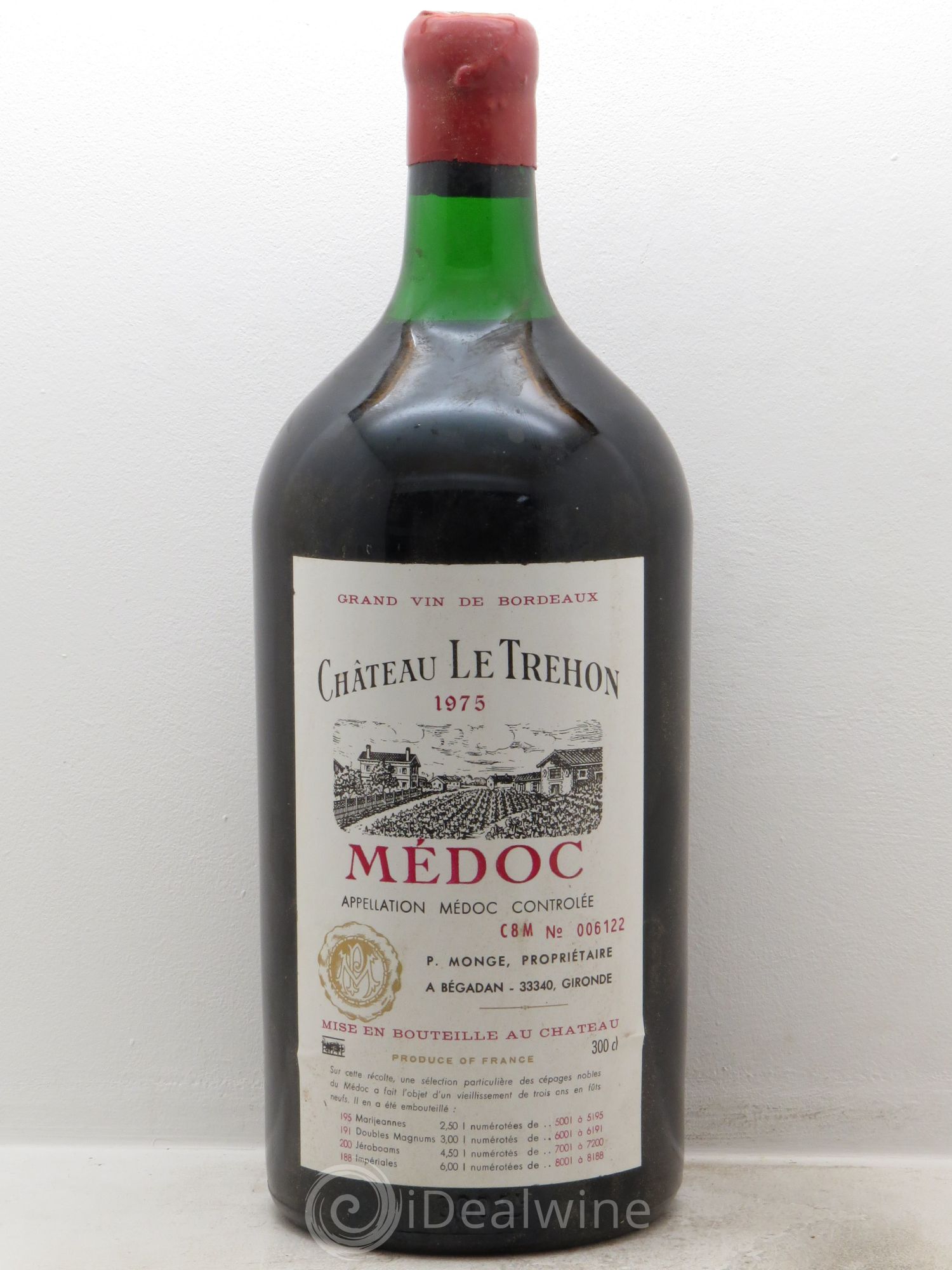 Médoc Le Tréhon 1975 - Lot de 1 double magnum - 0