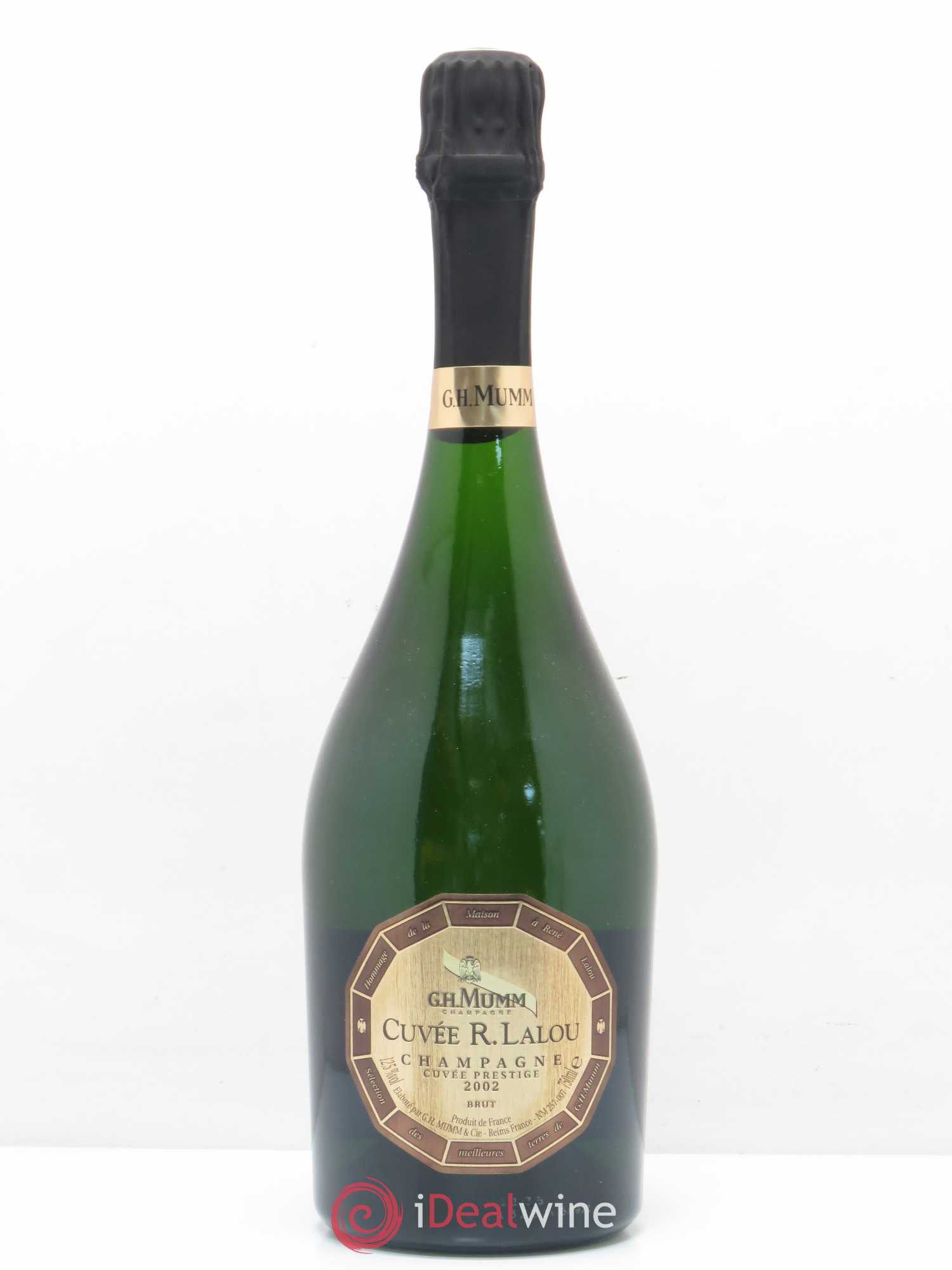 René Lalou Mumm Cuvée Prestige 2002 - Lot de 1 bouteille - 0