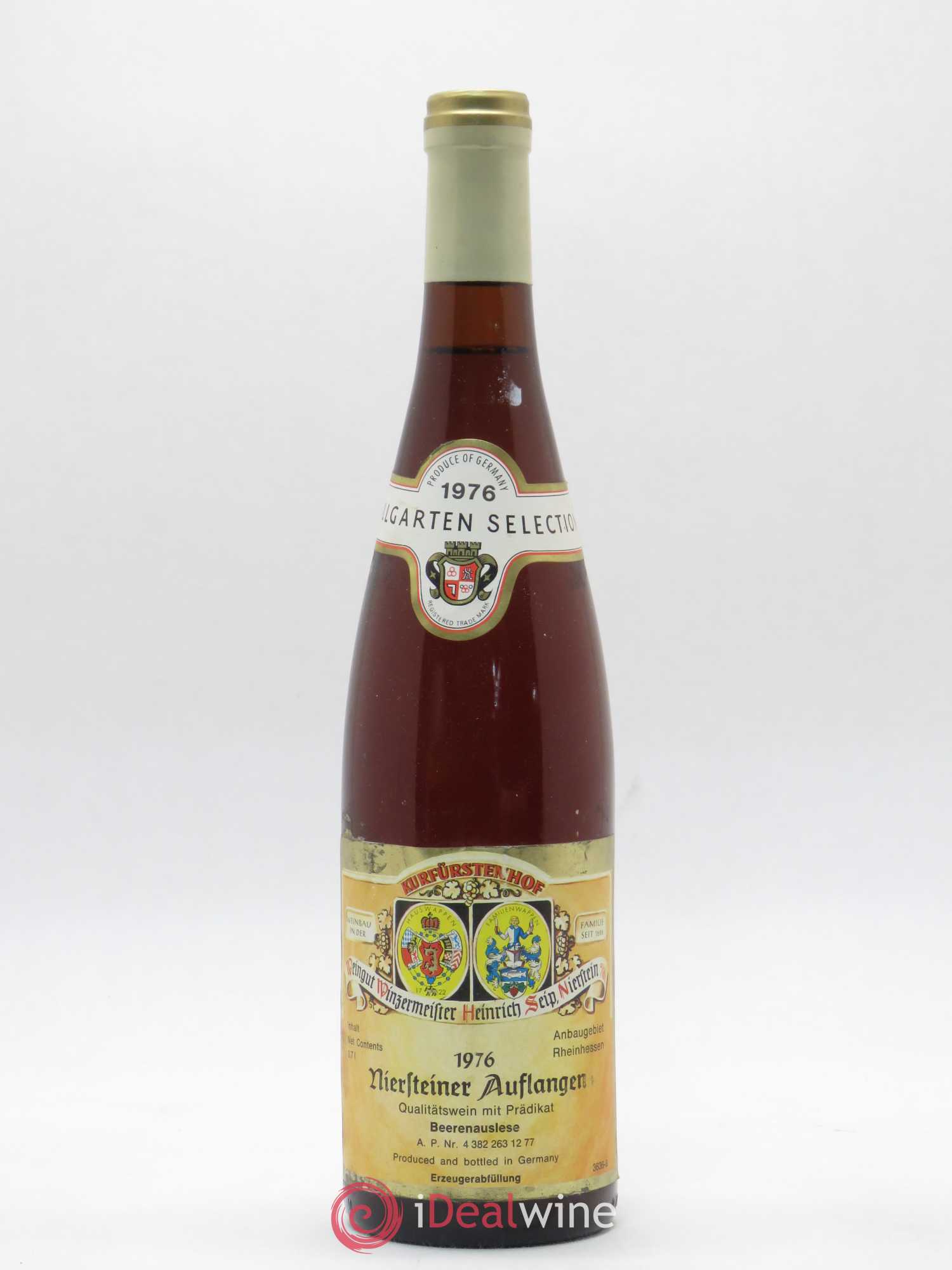 Allemagne Rheingau Niersteiner Auflangen Riesling Beerenauslese Weingut Winzermeister 1976 - Posten von 1 Flasche - 0