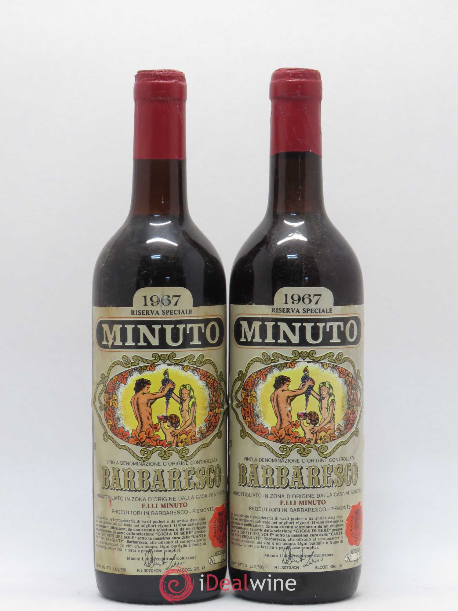 Barbaresco DOCG Fratelli Minuto Riserva Speciale 1967 - Posten von 2 Flaschen - 0