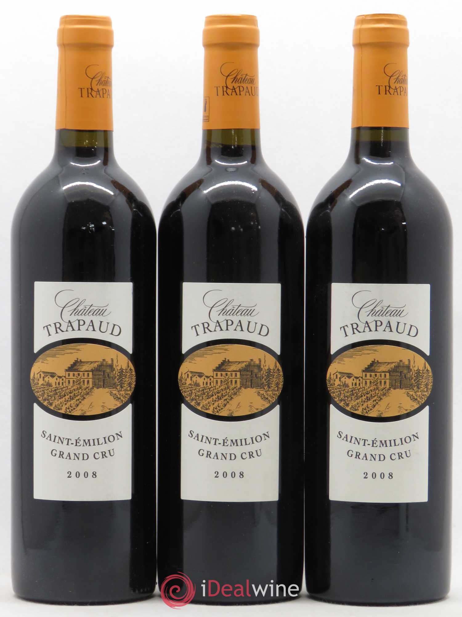 Saint-Émilion Grand Cru Château Trapaud 2008 - Lot de 3 bouteilles - 0
