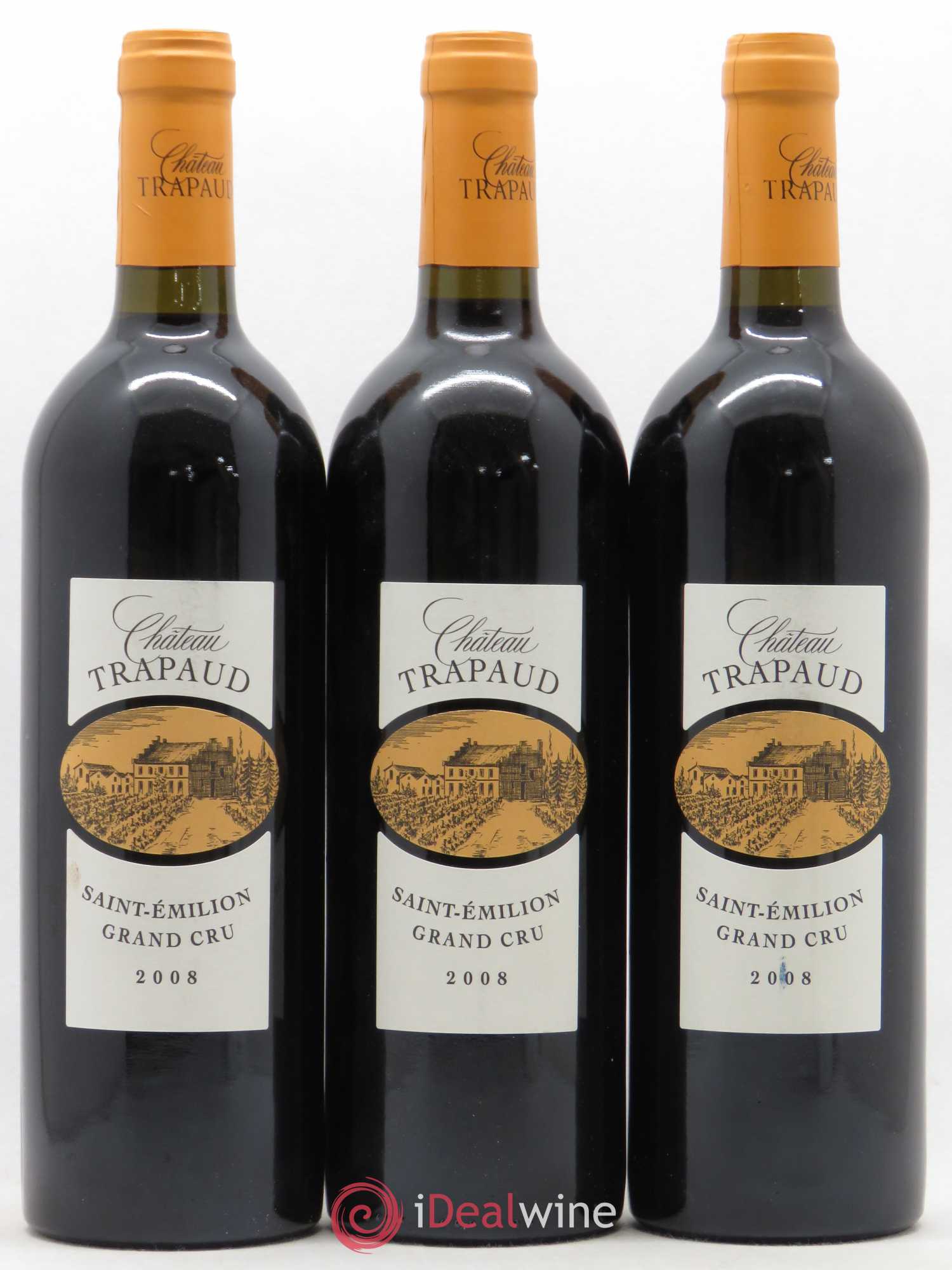 Saint-Émilion Grand Cru Château Trapaud 2008 - Lot de 3 bouteilles - 0