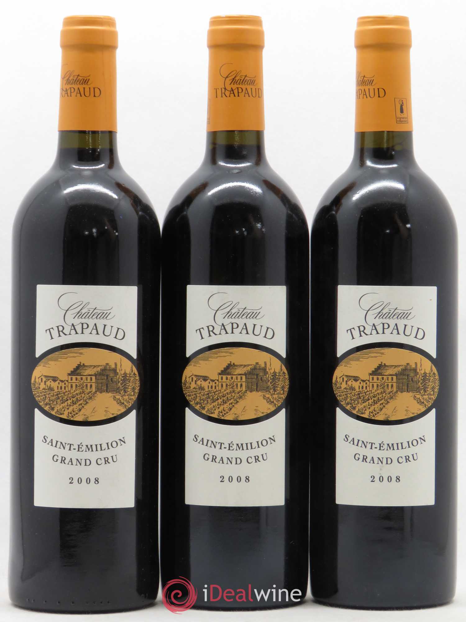 Saint-Émilion Grand Cru Château Trapaud 2008 - Lot de 3 bouteilles - 0