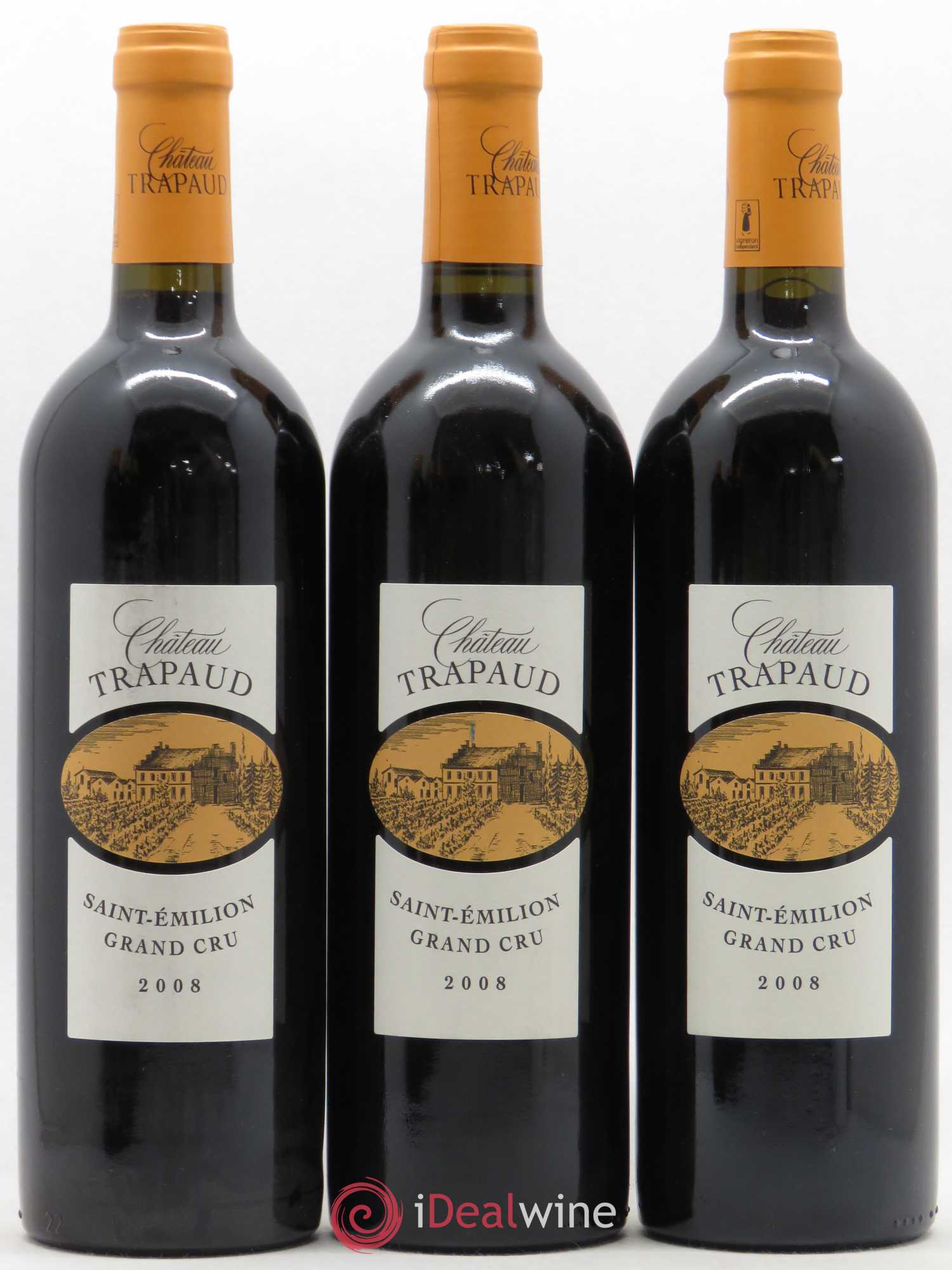 Saint-Émilion Grand Cru Château Trapaud 2008 - Lot de 3 bouteilles - 0