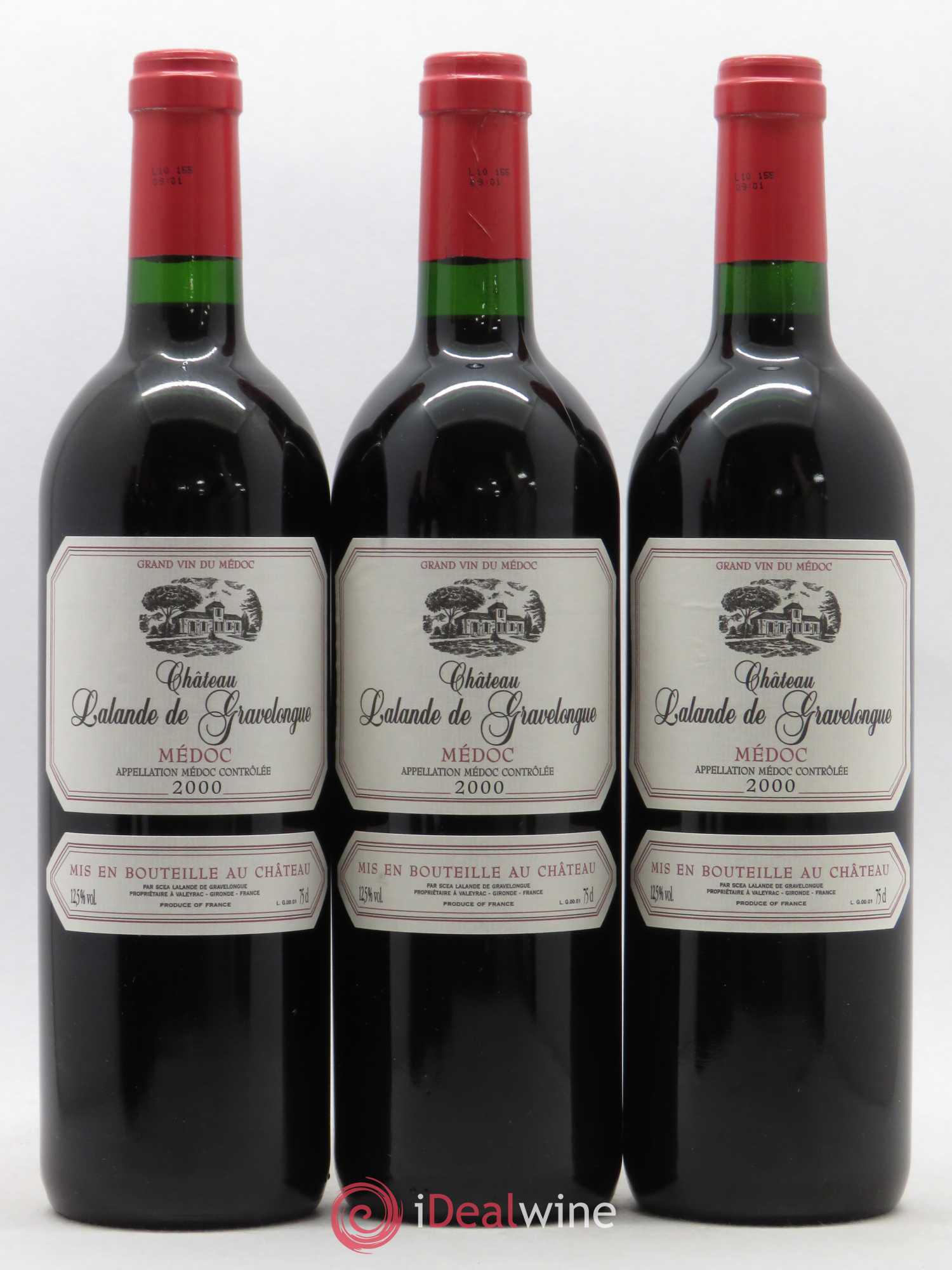 Médoc Château Lalande de Gravelongue 2000 - Lotto di 6 bottiglie - 2
