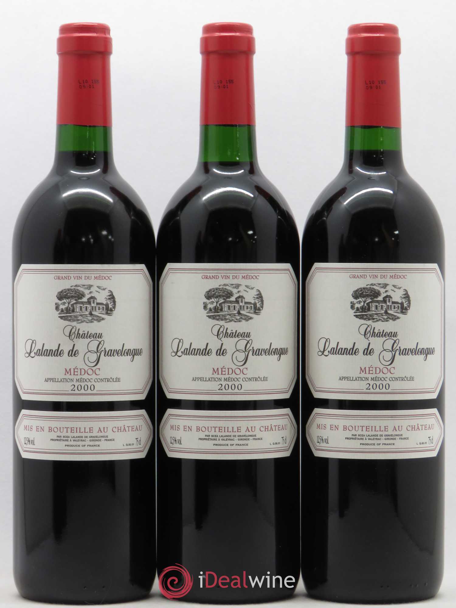 Médoc Château Lalande de Gravelongue 2000 - Lotto di 12 bottiglie - 1