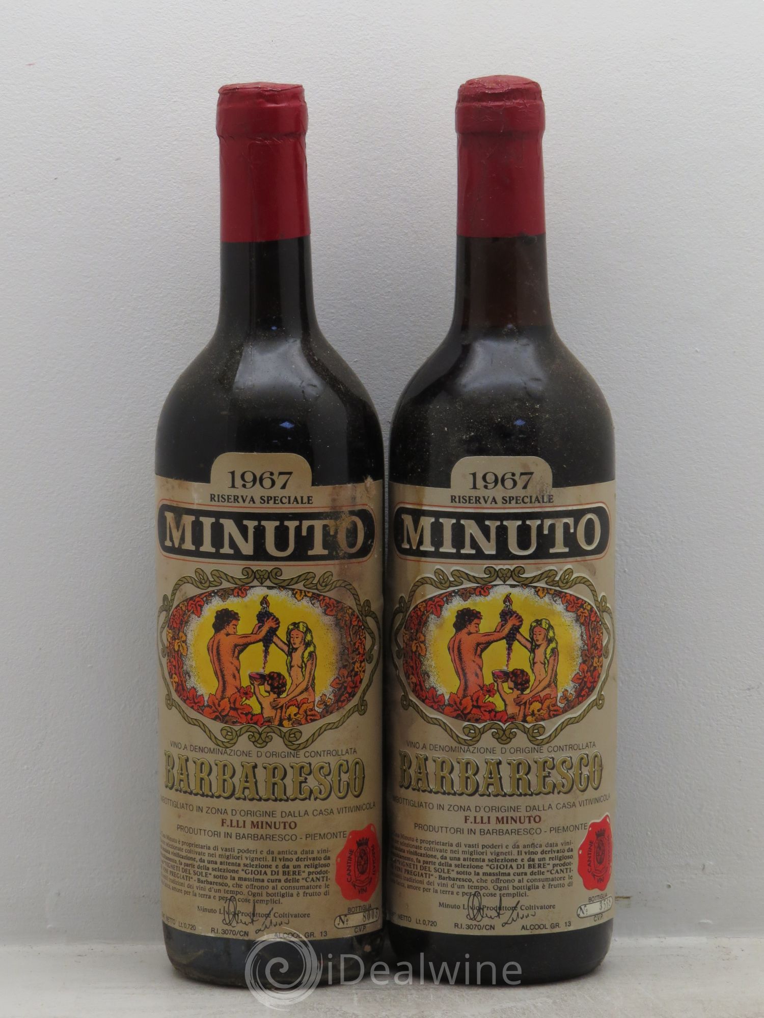 Barbaresco DOCG Minuto Reserve speciale 1967 - Posten von 2 Flaschen - 0