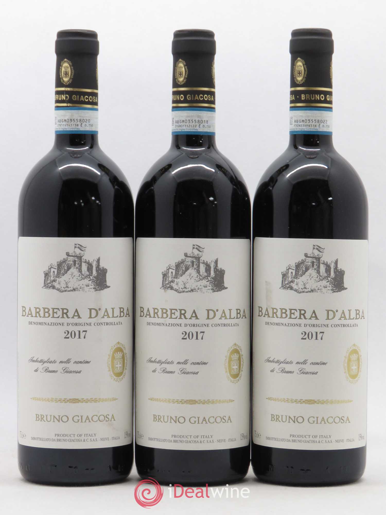 Barbera d'Alba DOC Bruno Giacosa 2017 - Lot de 3 bouteilles - 0