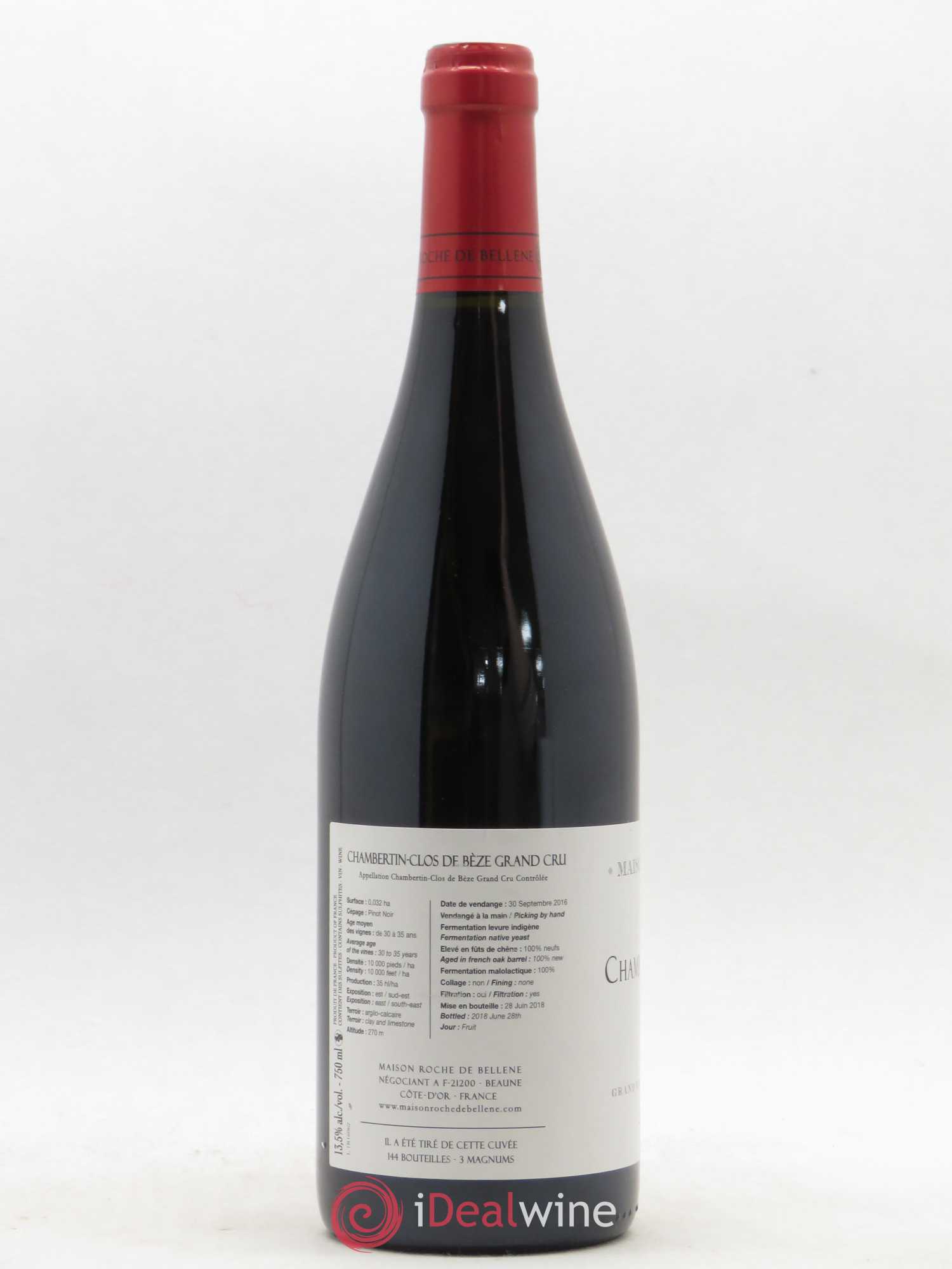 Chambertin Clos de Bèze Grand Cru Maison Roche de Bellene 2016 - Lot de 1 bouteille - 1