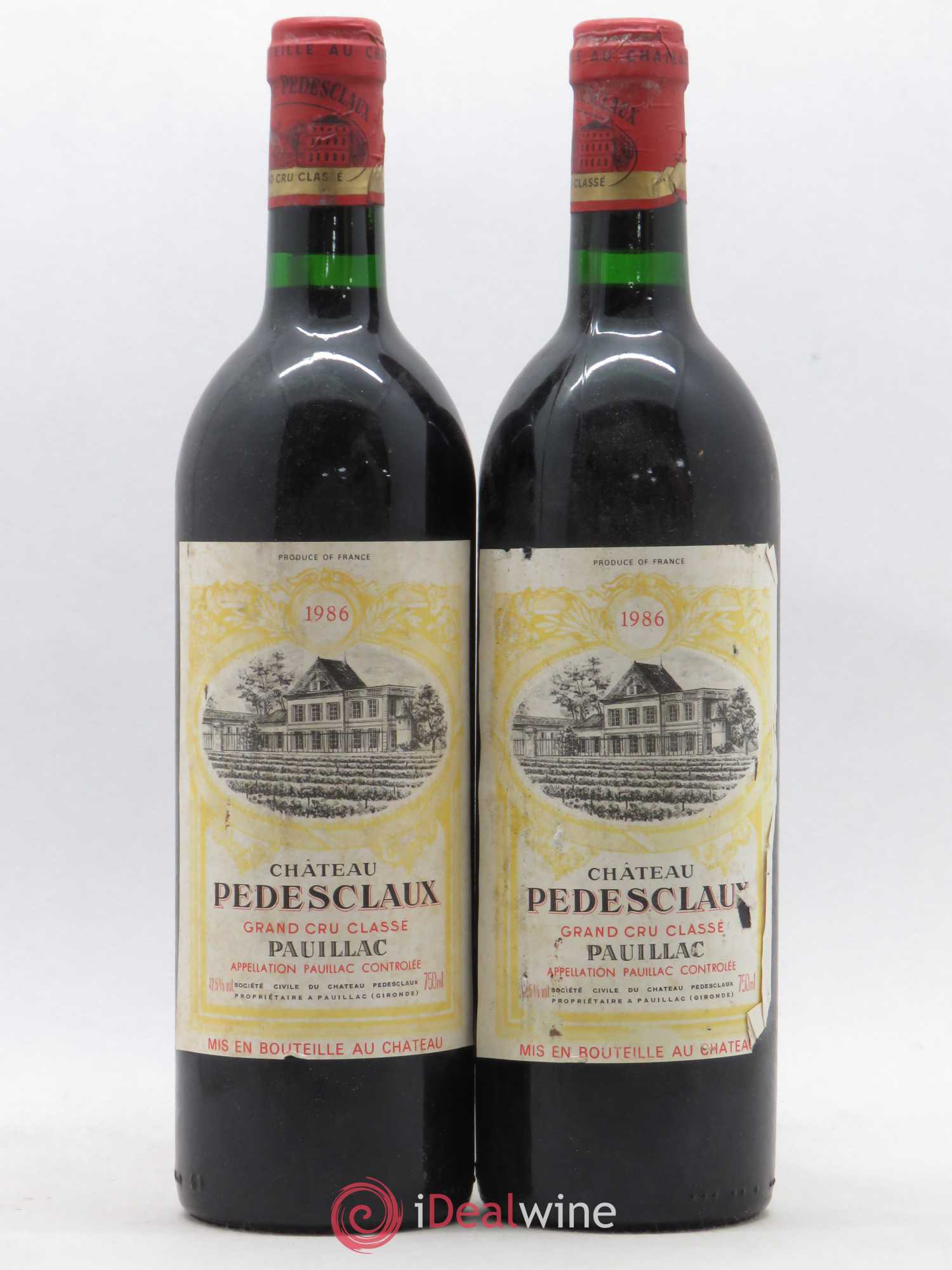 Château Pedesclaux 5ème Grand Cru Classé 1986 - Lot de 2 bouteilles - 0