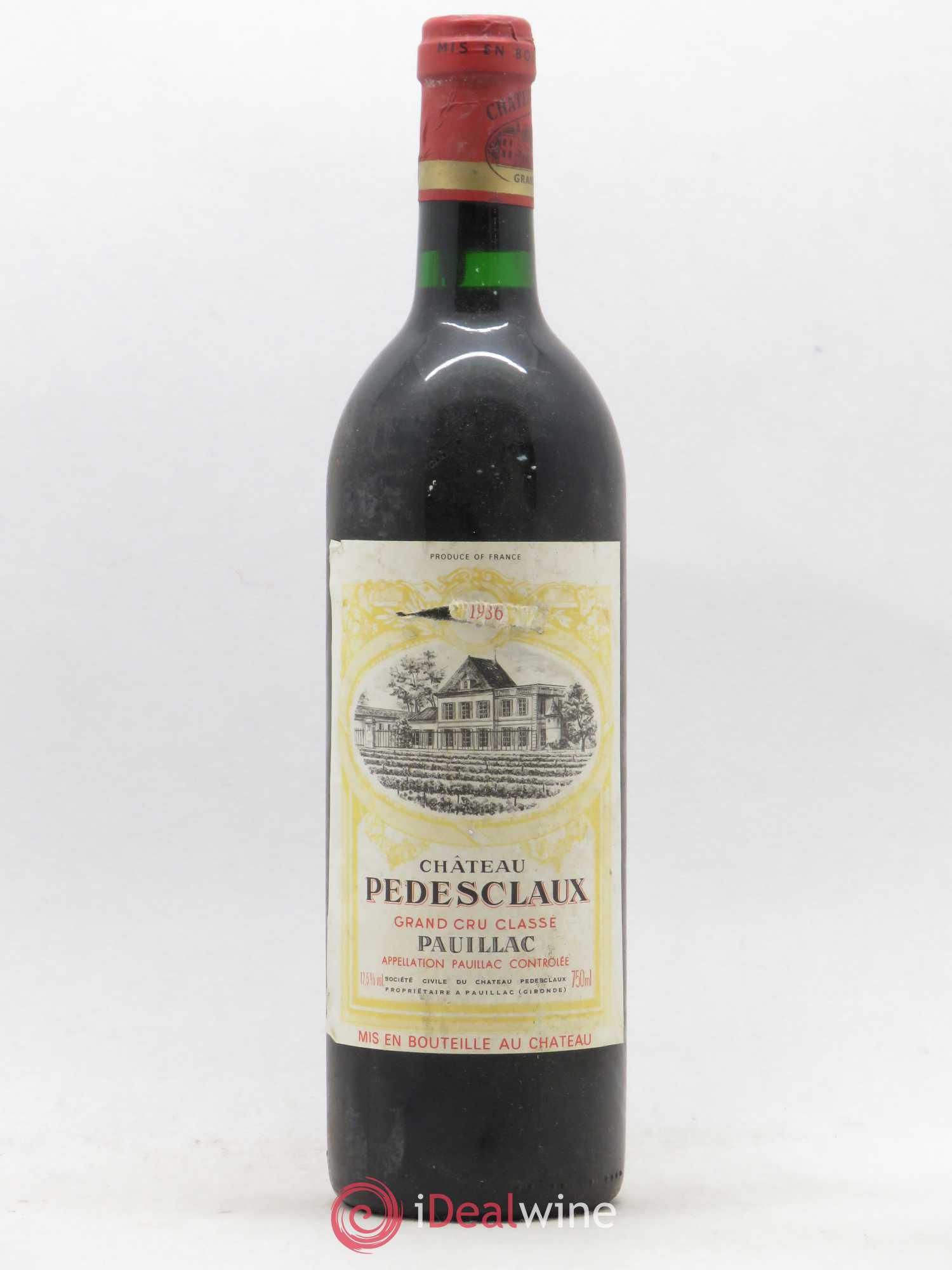 Château Pedesclaux 5ème Grand Cru Classé 1986 - Lot de 1 bouteille - 0