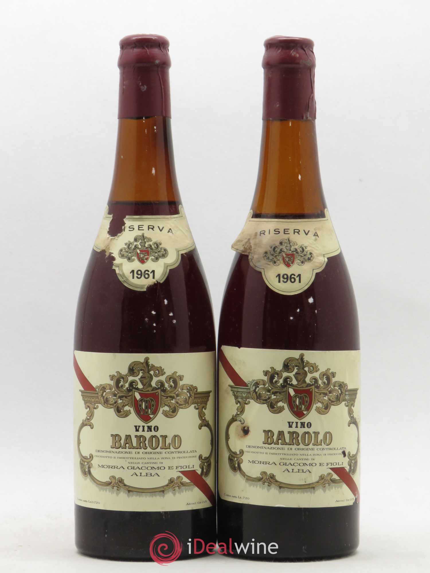 Barolo Riserva Giacomo Morra 1961 - Posten von 2 Flaschen - 0