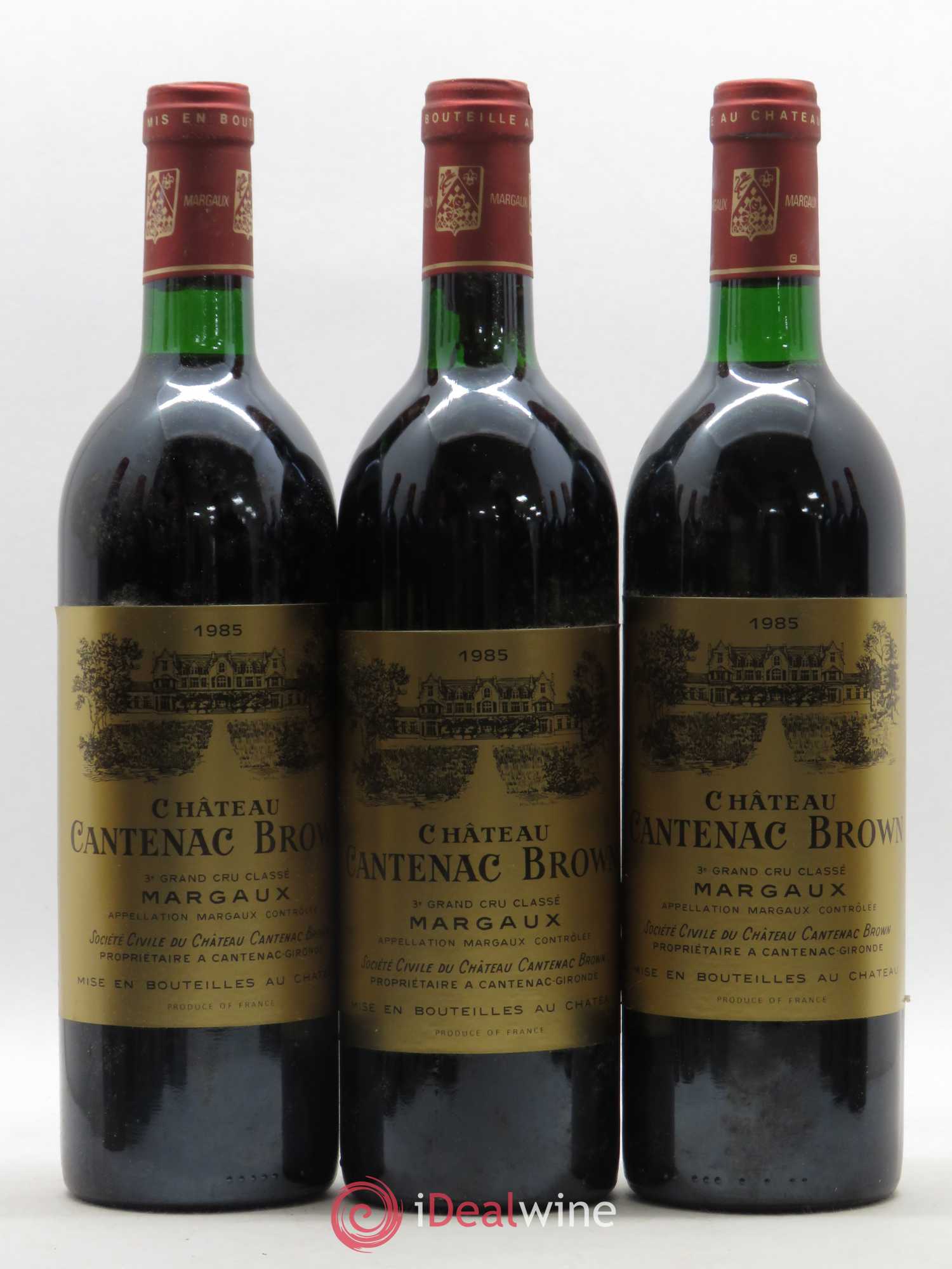 Château Cantenac Brown 3ème Grand Cru Classé 1985 - Lot de 12 bouteilles - 1
