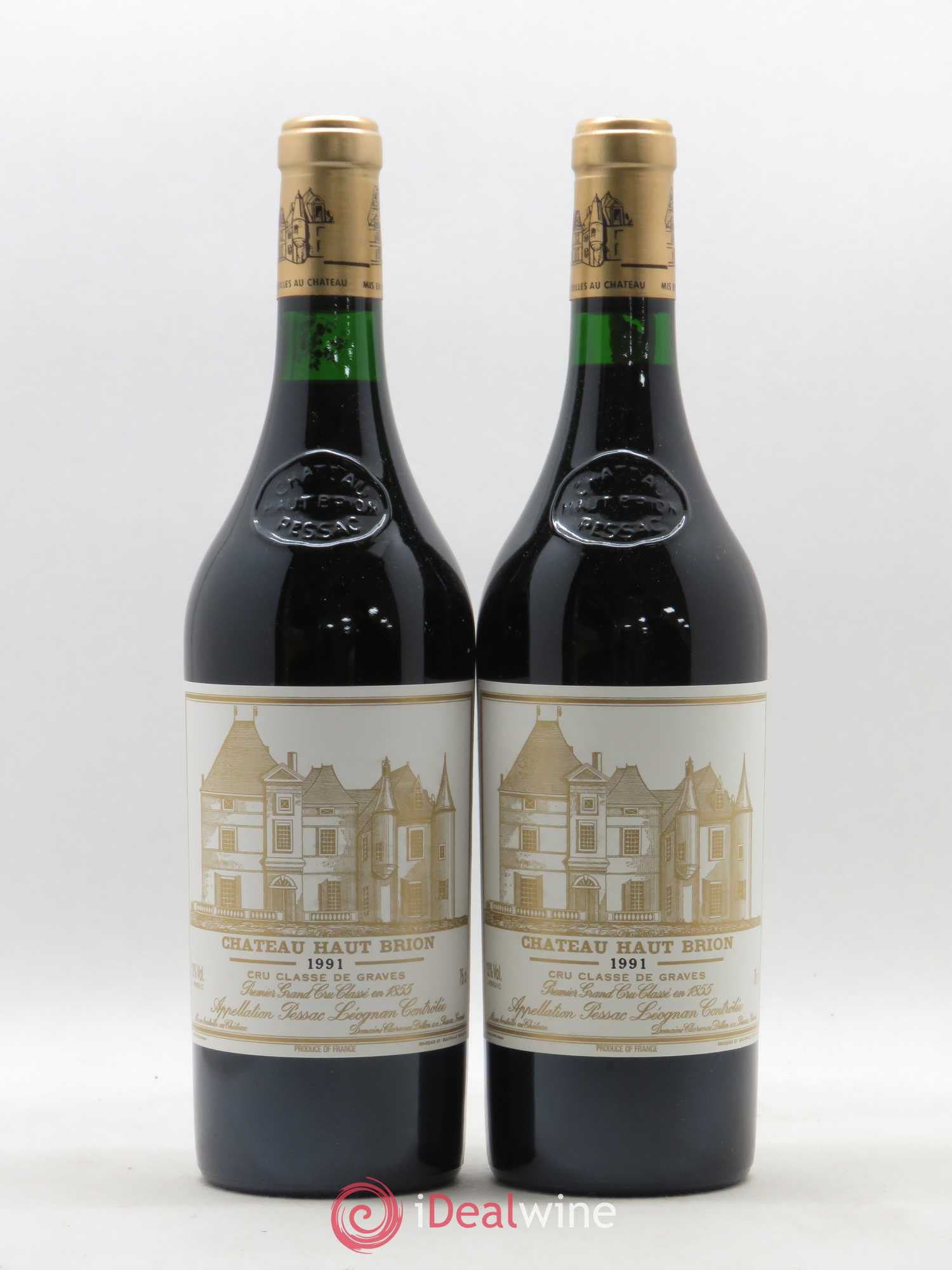 Château Haut Brion 1er Grand Cru Classé 1991 - Lot de 2 bouteilles - 0