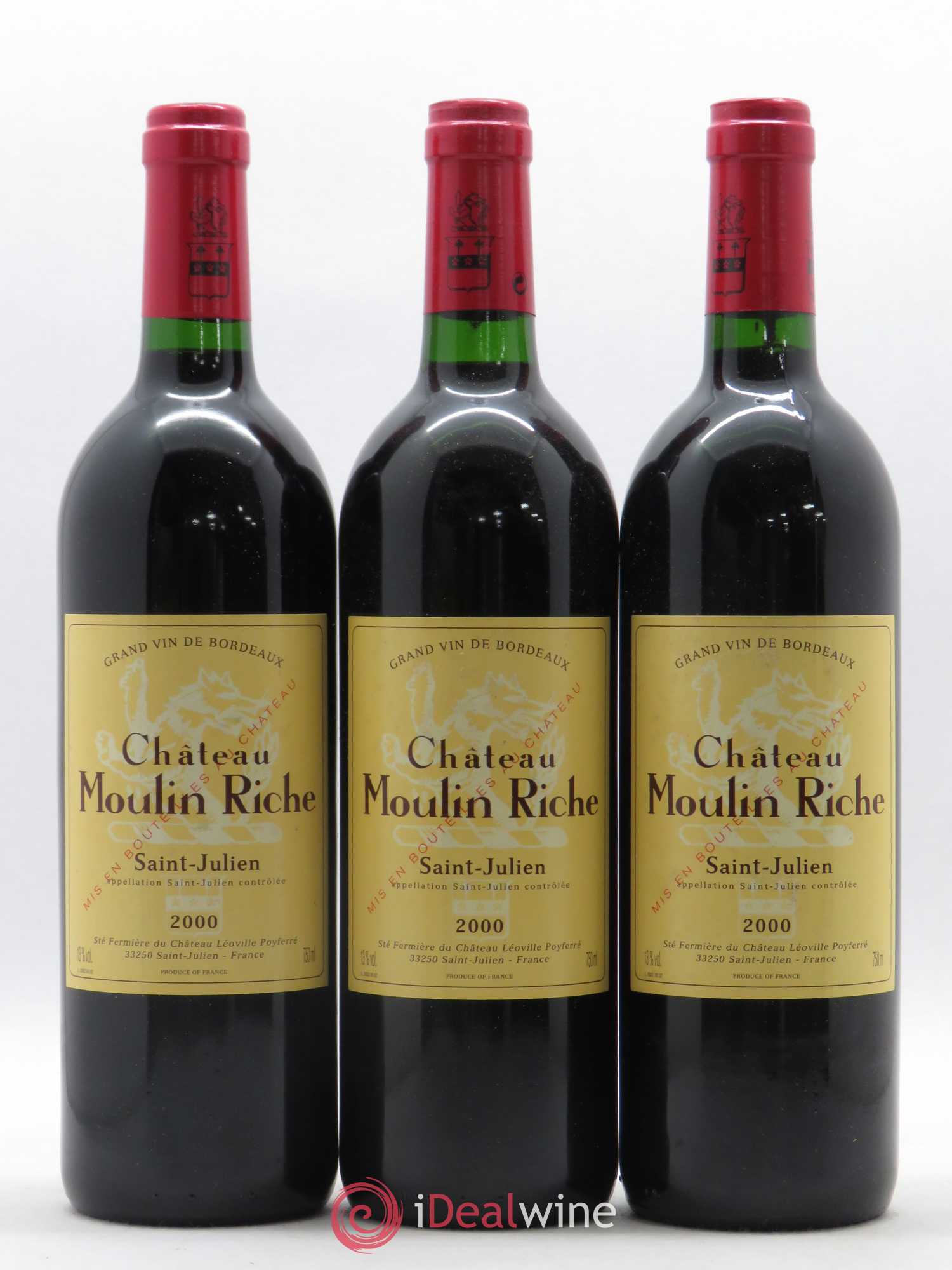 Château Moulin Riche 2000 - Posten von 3 Flaschen - 0