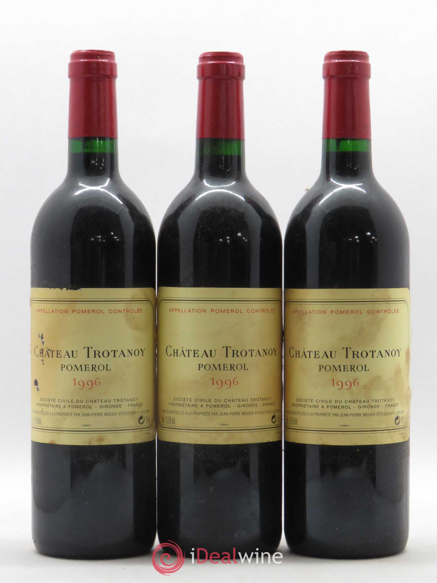 Château Trotanoy 1996 - Lot de 3 bouteilles - 0