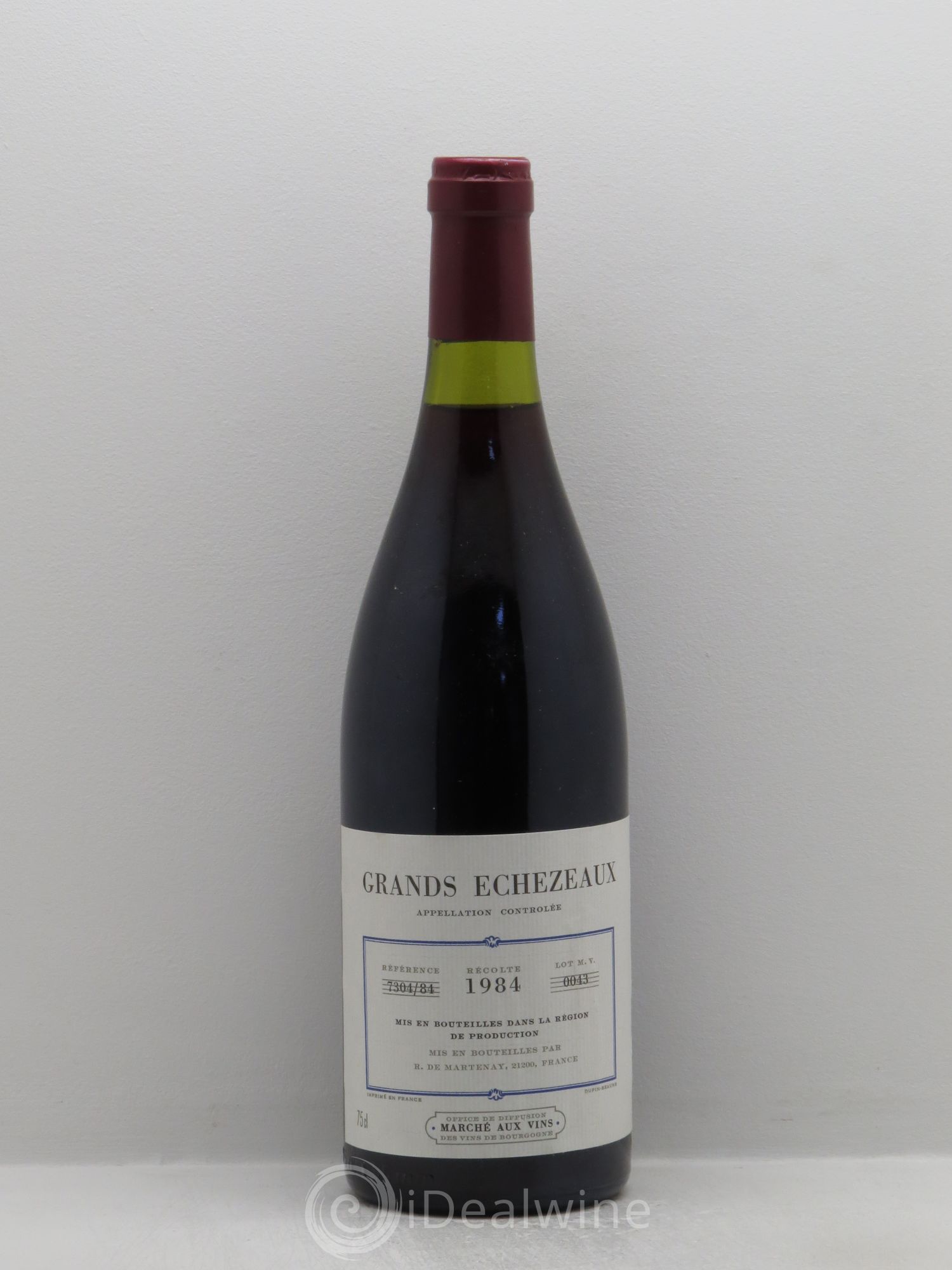 Grands-Echezeaux Grand Cru Marché aux Vins R.de Martenay 1984 - Lot de 1 bouteille - 0