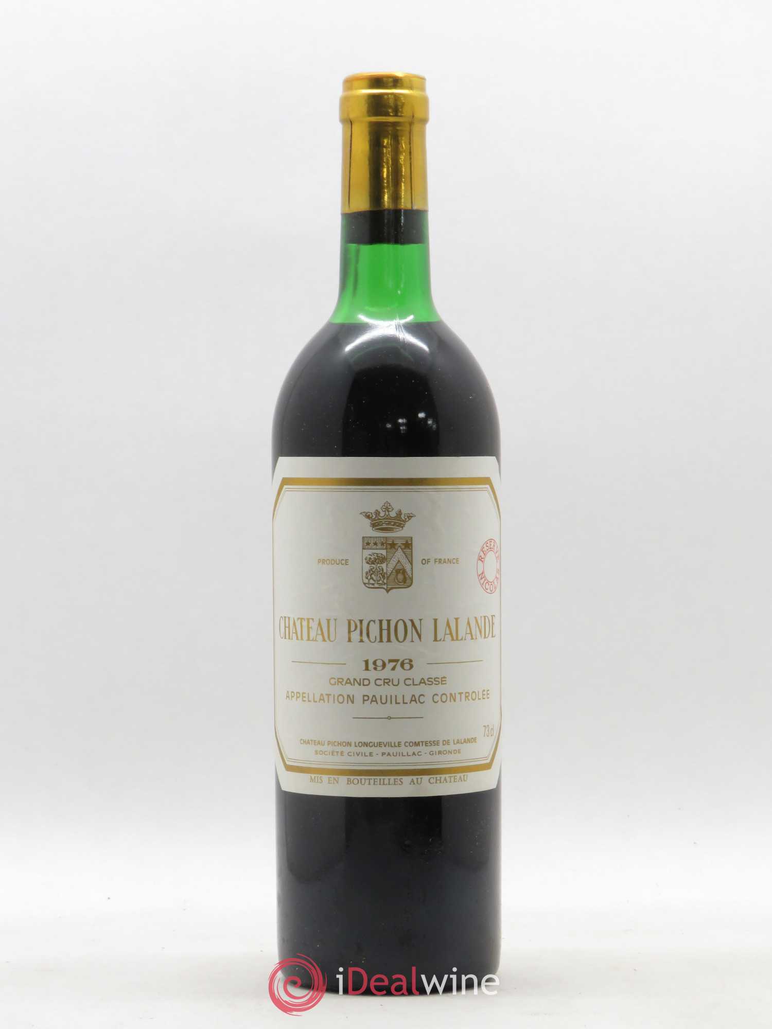 Château Pichon Longueville Comtesse de Lalande 2ème Grand Cru Classé 1976 - Lot de 1 bouteille - 0