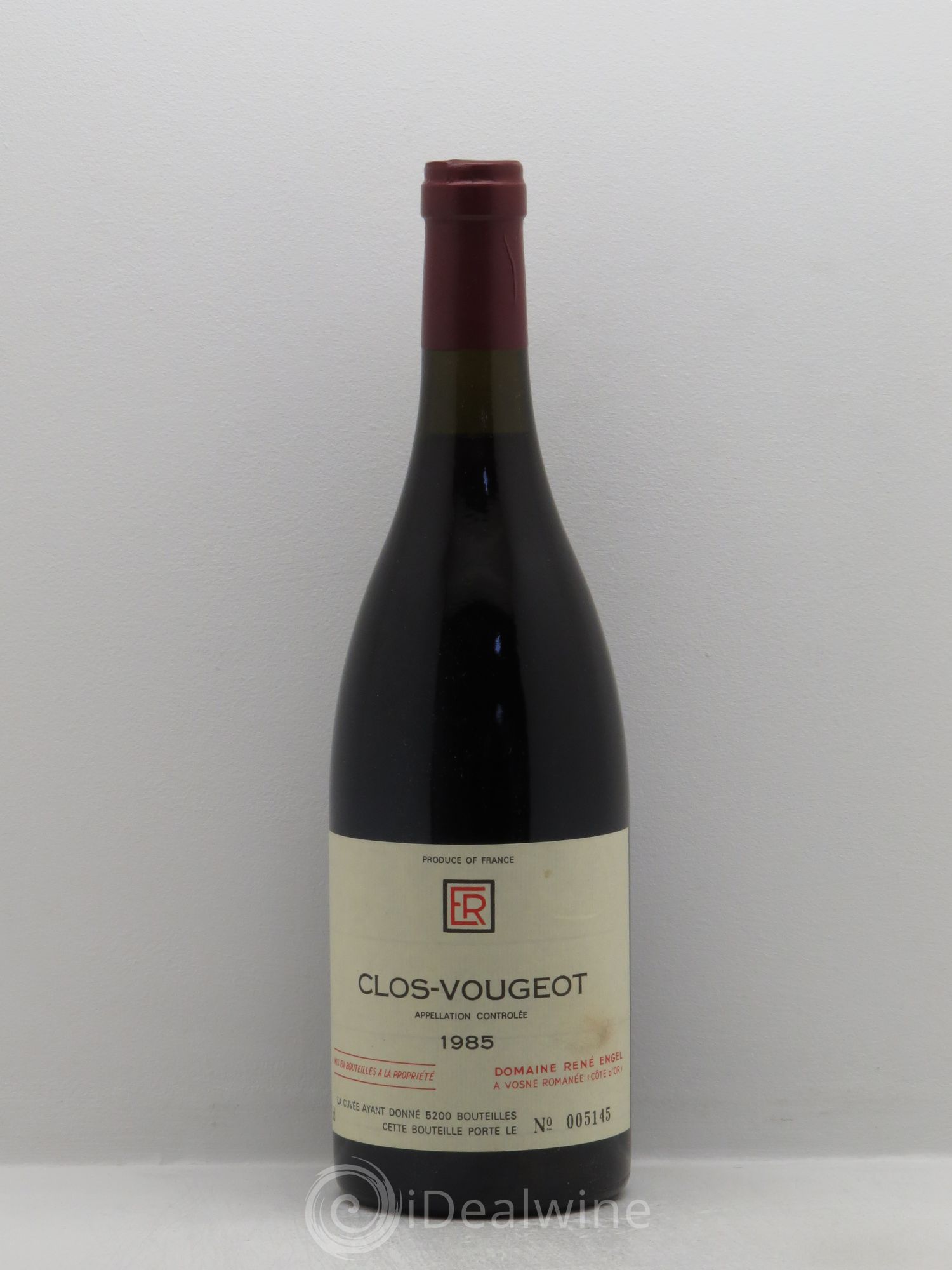 Clos de Vougeot Grand Cru Domaine René Engel - Domaine Eugénie 1985 - Lot de 6 bouteilles - 0