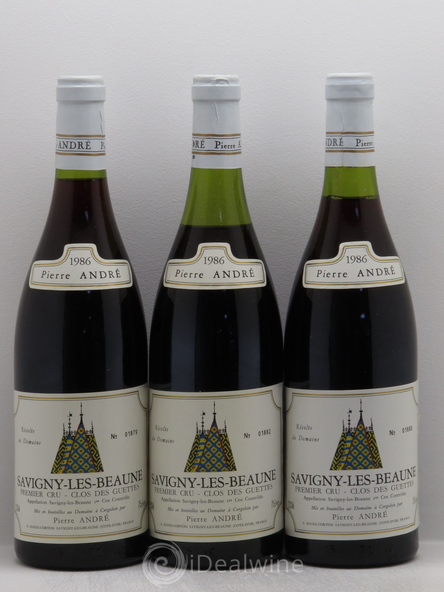 Savigny-lès-Beaune 1er Cru Clos des Guettes - P.André (sans prix de réserve) 1986 - Posten von 3 Flaschen - 0