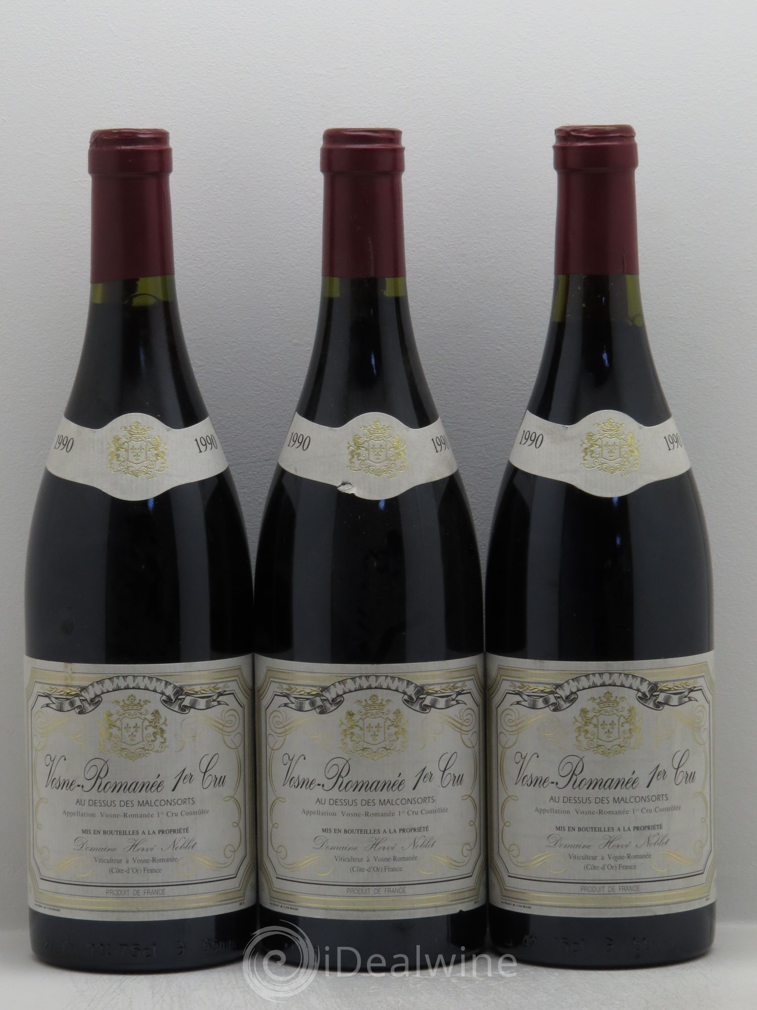 Vosne-Romanée 1er Cru Au Dessus des Malconsorts - Hervé Noblet 1990 - Posten von 3 Flaschen - 0
