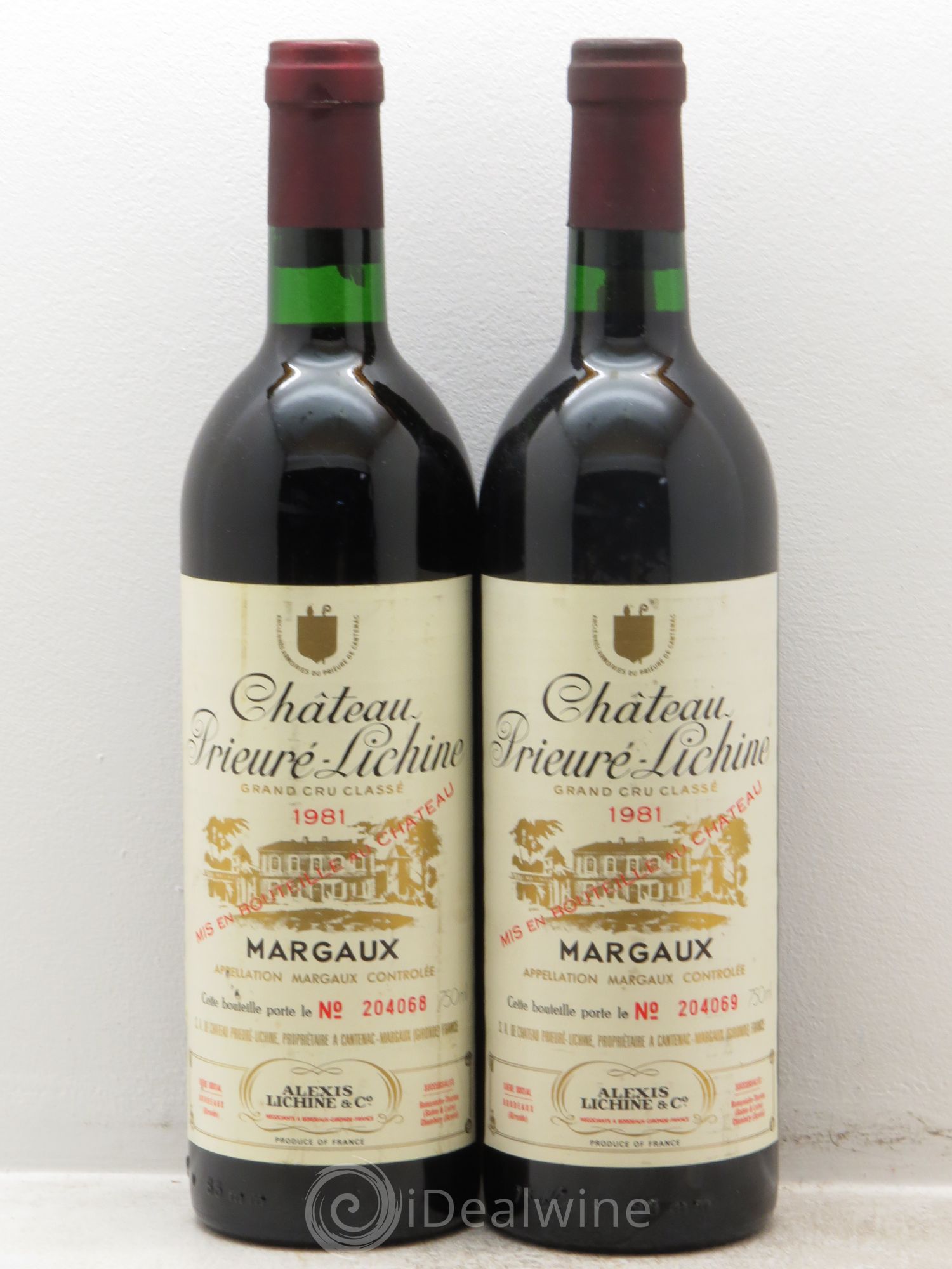 Château Prieuré Lichine 4ème Grand Cru Classé 1981 - Lot de 2 bouteilles - 0