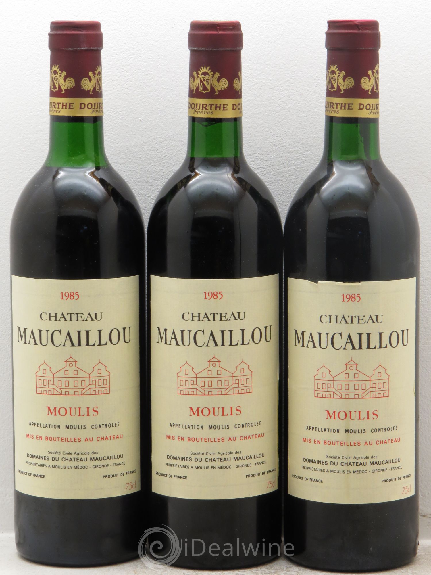 Château Maucaillou 1985 - Lot de 3 bouteilles - 0