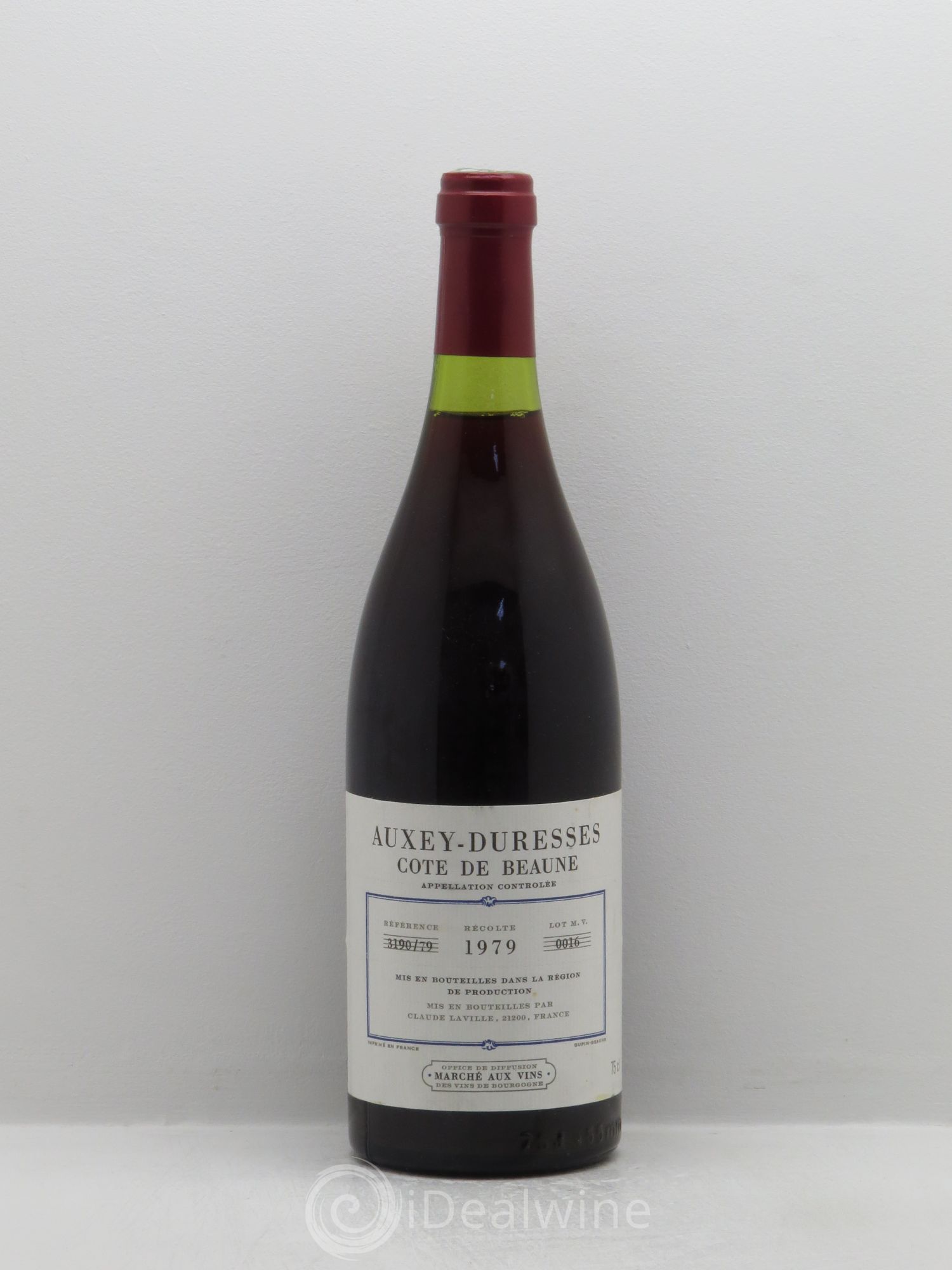 Auxey-Duresses Marché aux Vins Claude Laville 1979 - Posten von 1 Flasche - 0