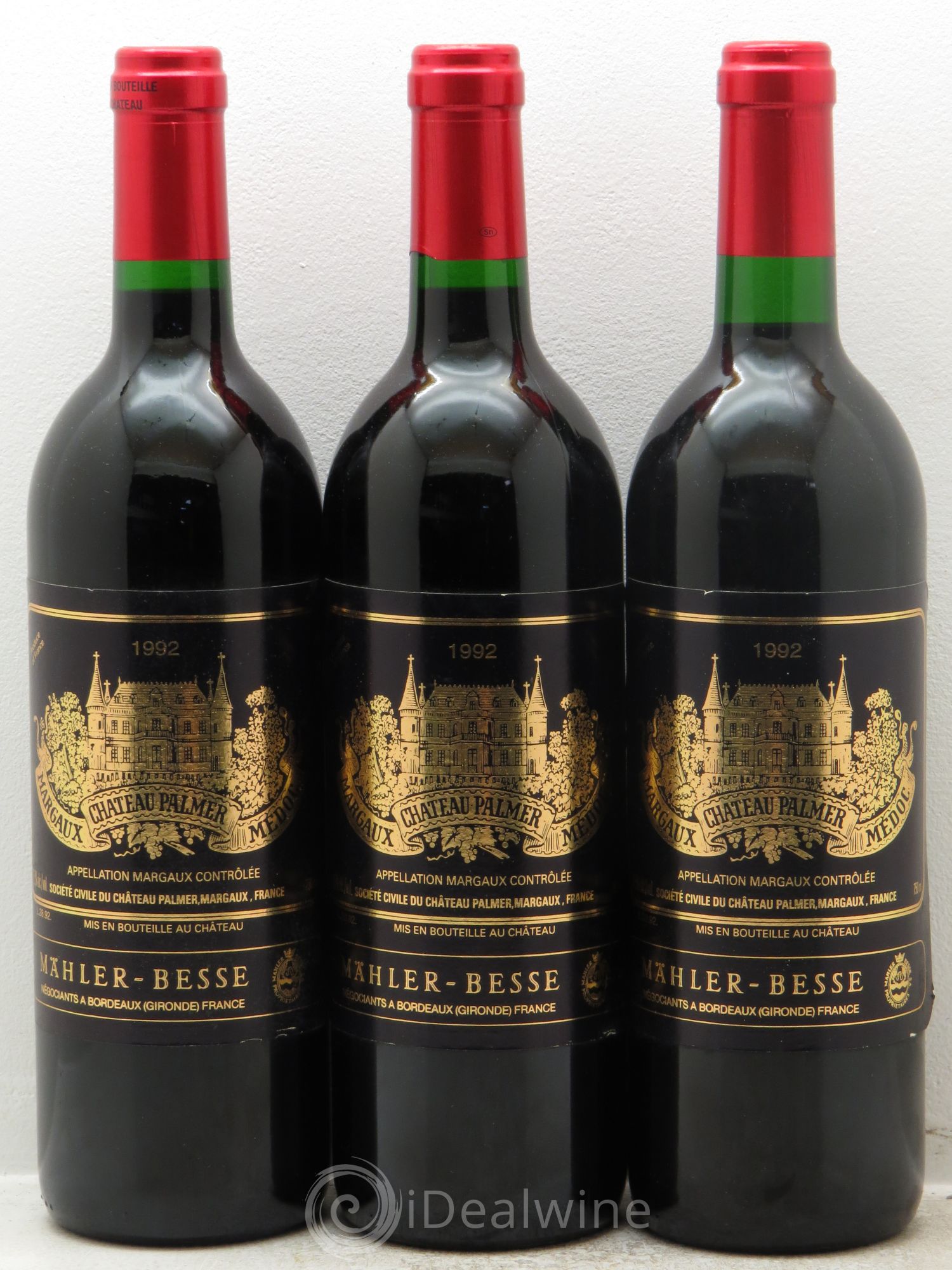 Château Palmer 3ème Grand Cru Classé 1992 - Lot de 3 bouteilles - 0